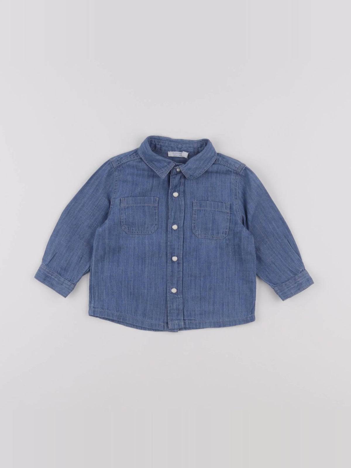 Boutchou - chemise bleu - 6 mois