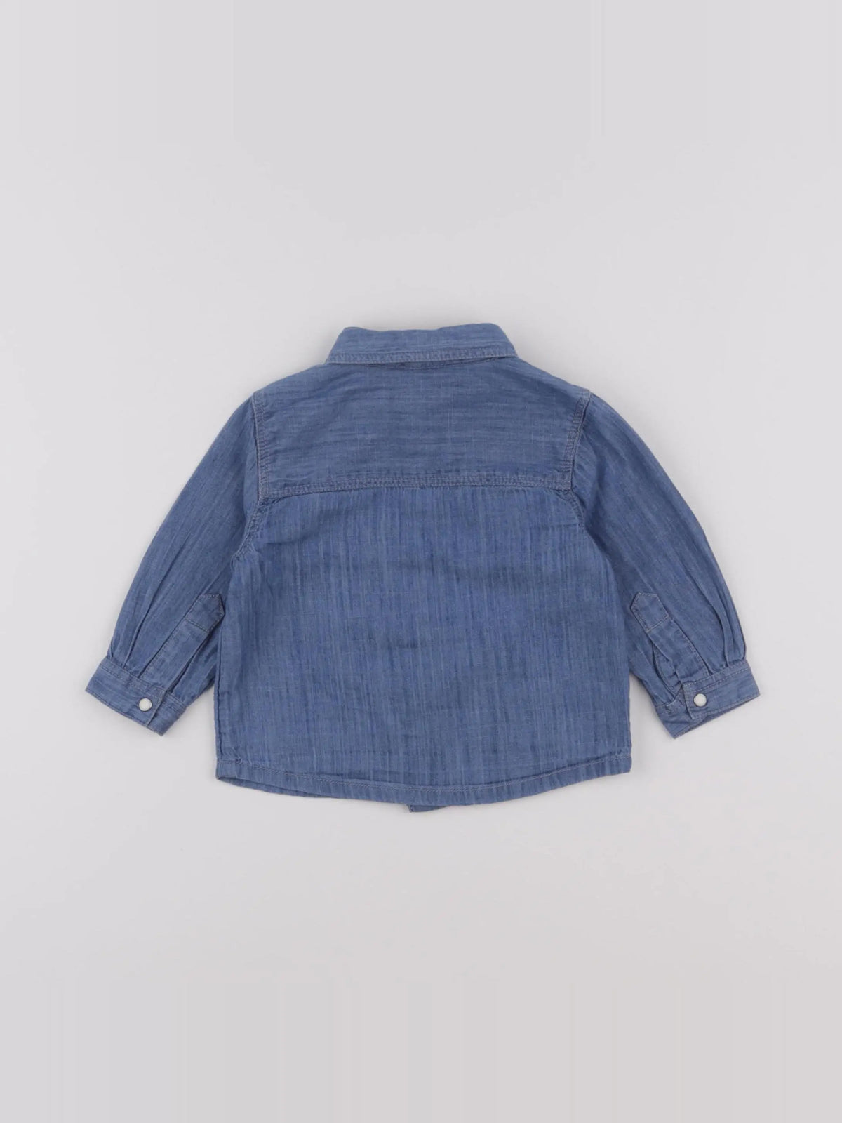 Boutchou - chemise bleu - 6 mois