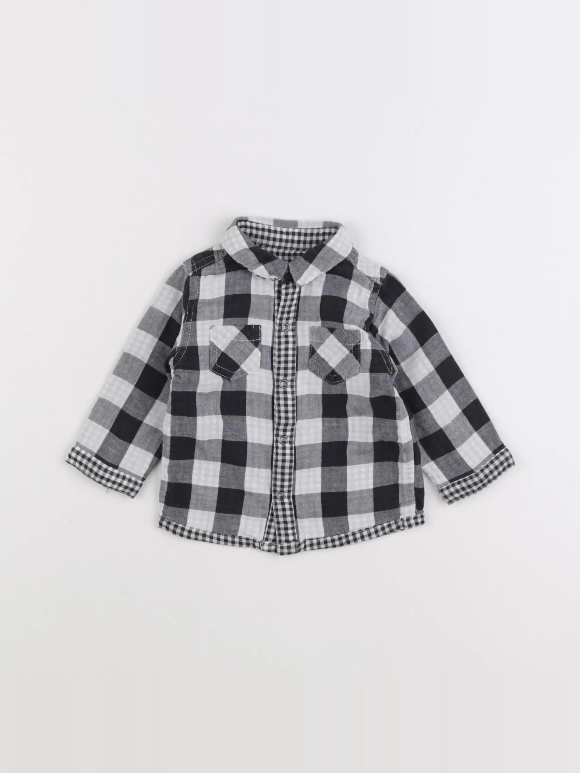 Vertbaudet - chemise noir - 6 mois