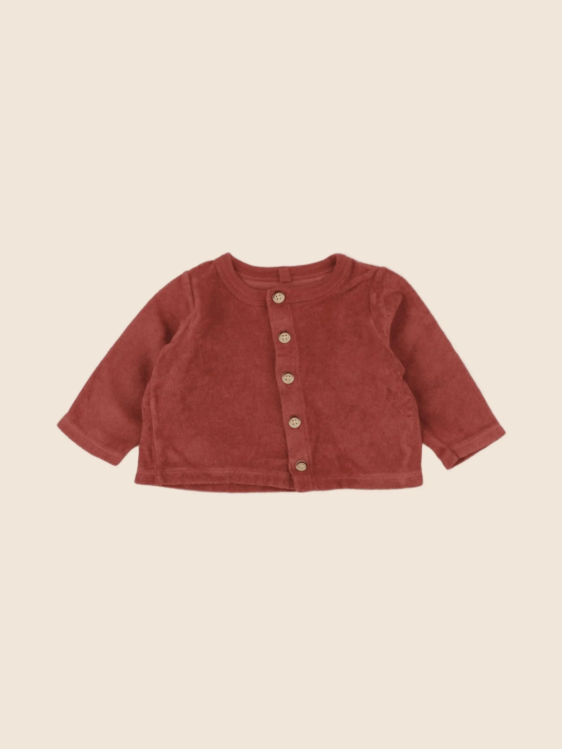 Petit Bateau - gilet rose - 6 mois