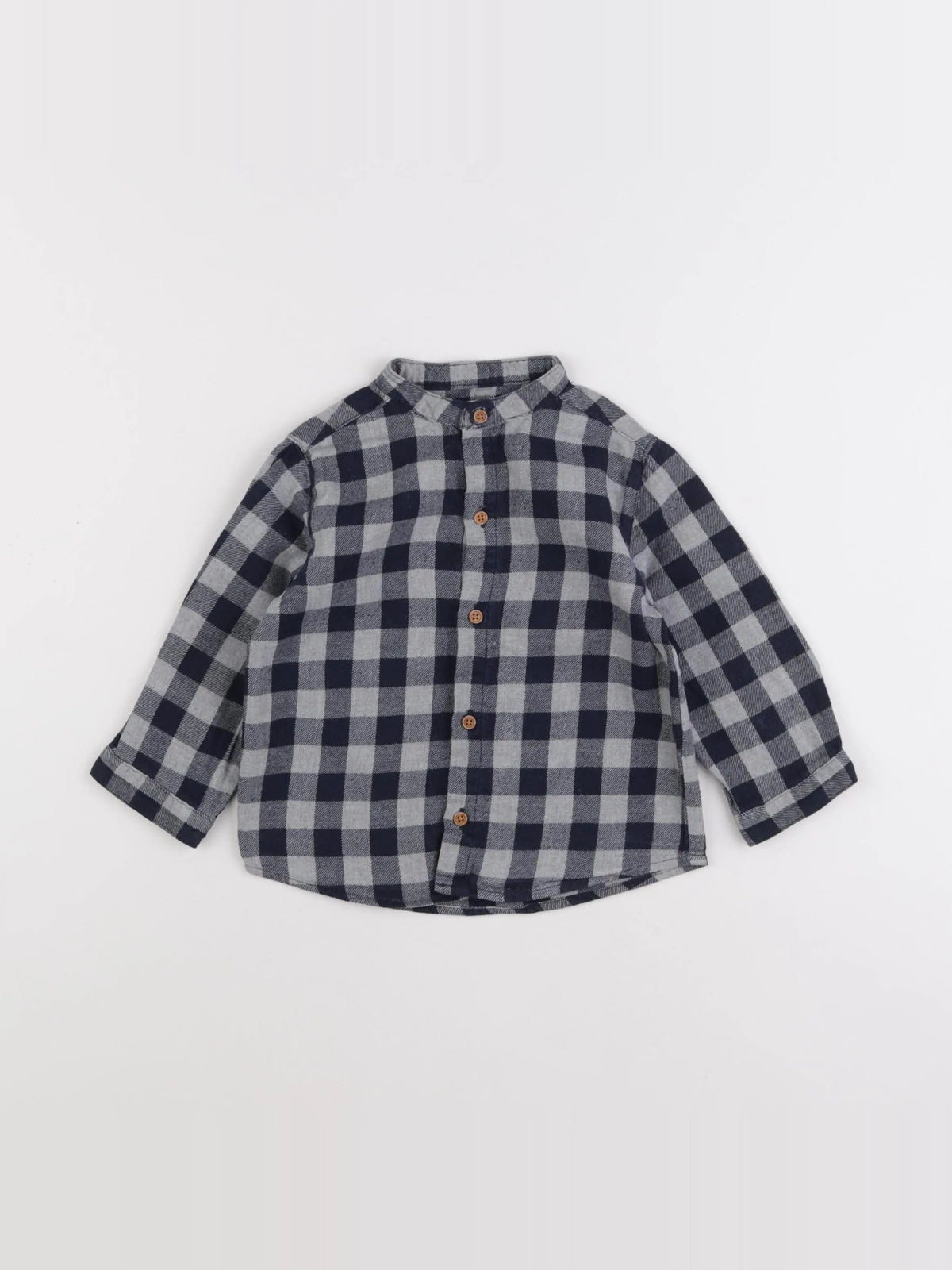 Boutchou - chemise bleu, gris - 18 mois