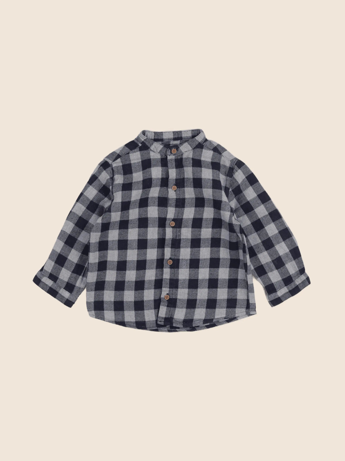 Boutchou - chemise bleu, gris - 18 mois