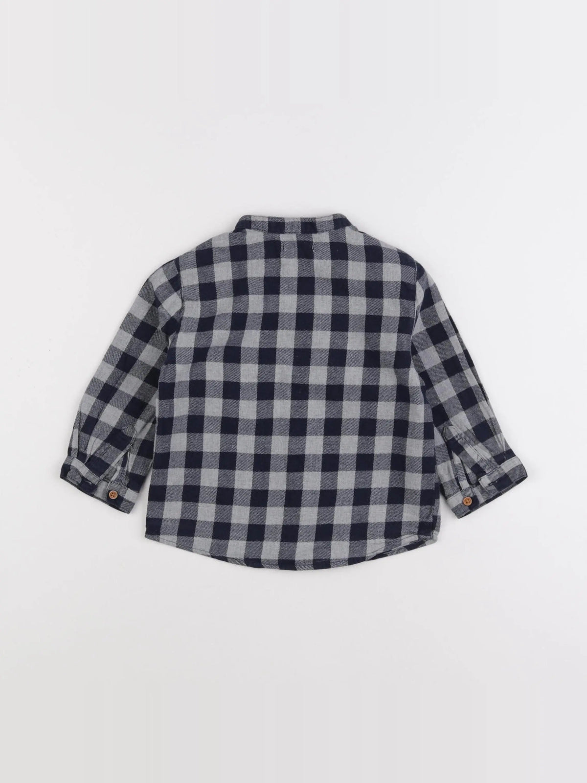 Boutchou - chemise bleu, gris - 18 mois