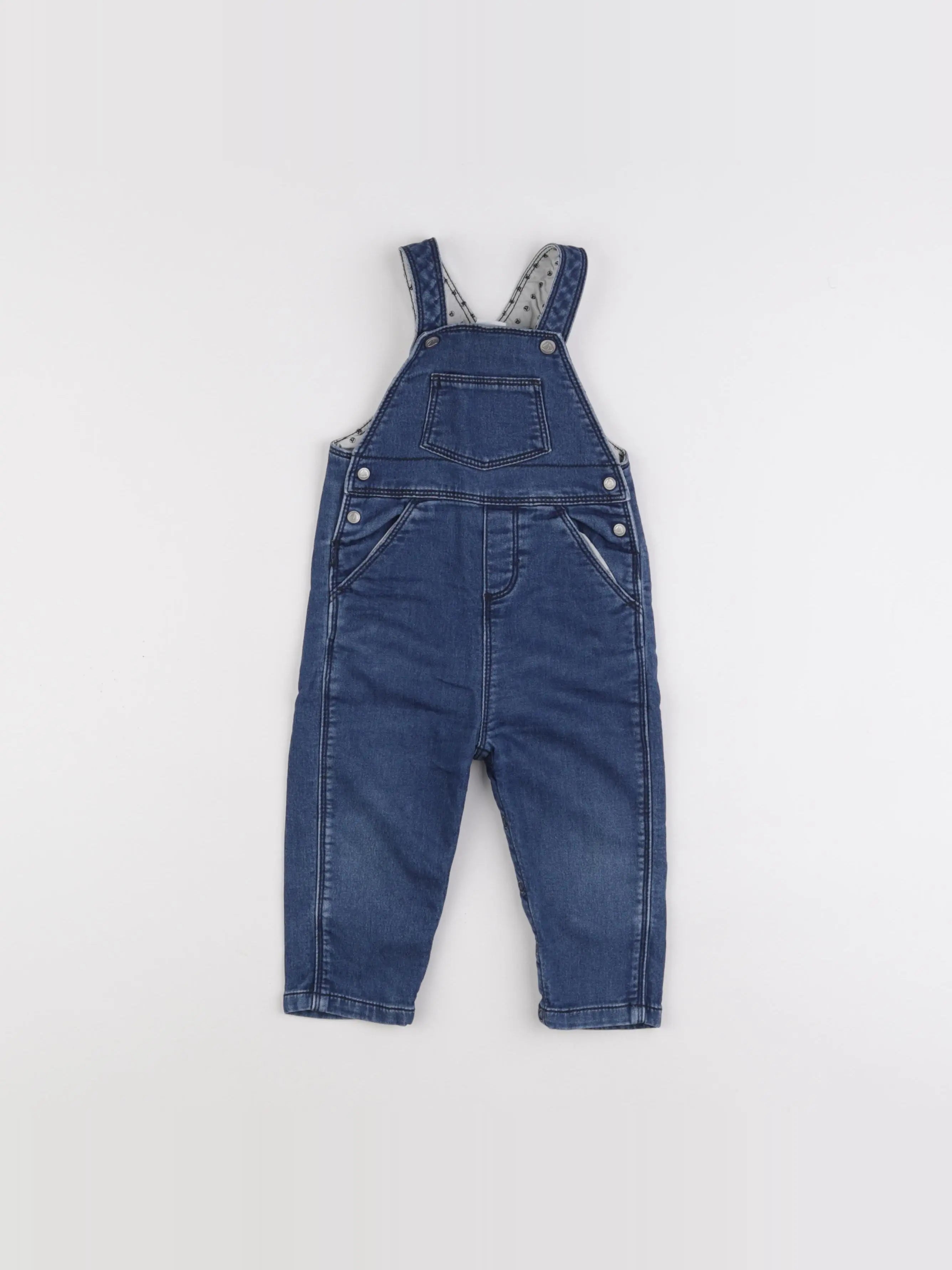 Petit Bateau - salopette bleu - 12 mois