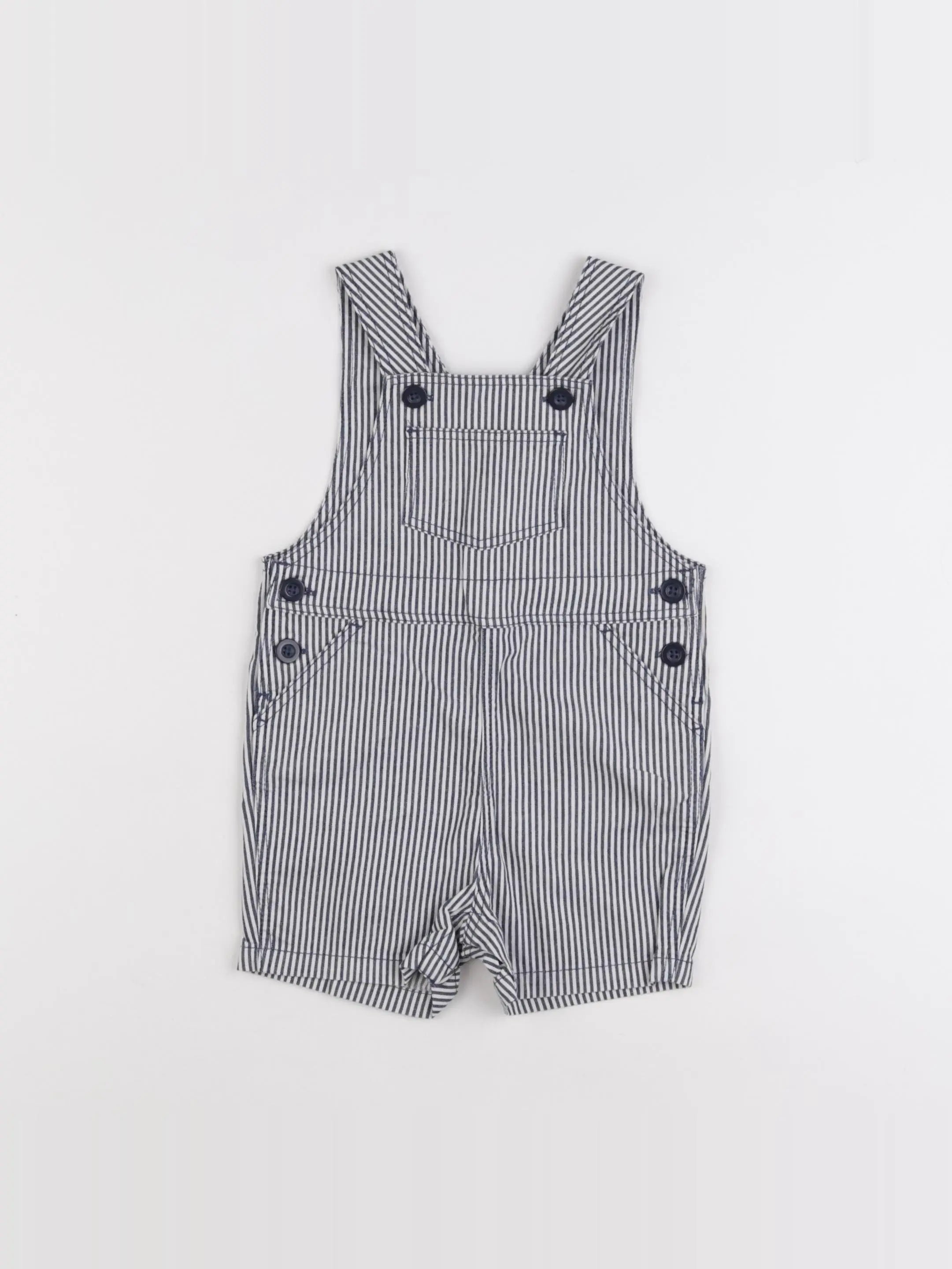 Petit Bateau - salopette beige, bleu - 12 mois