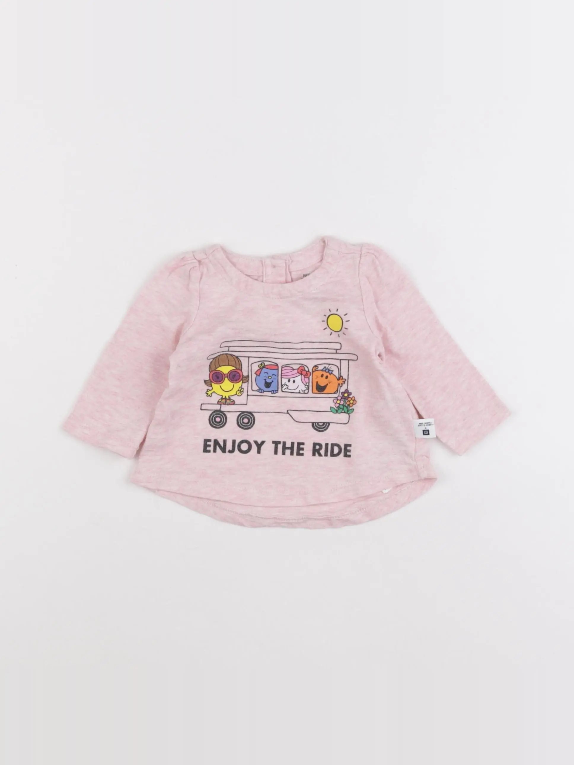 GAP - tee-shirt rose - 0/3 mois