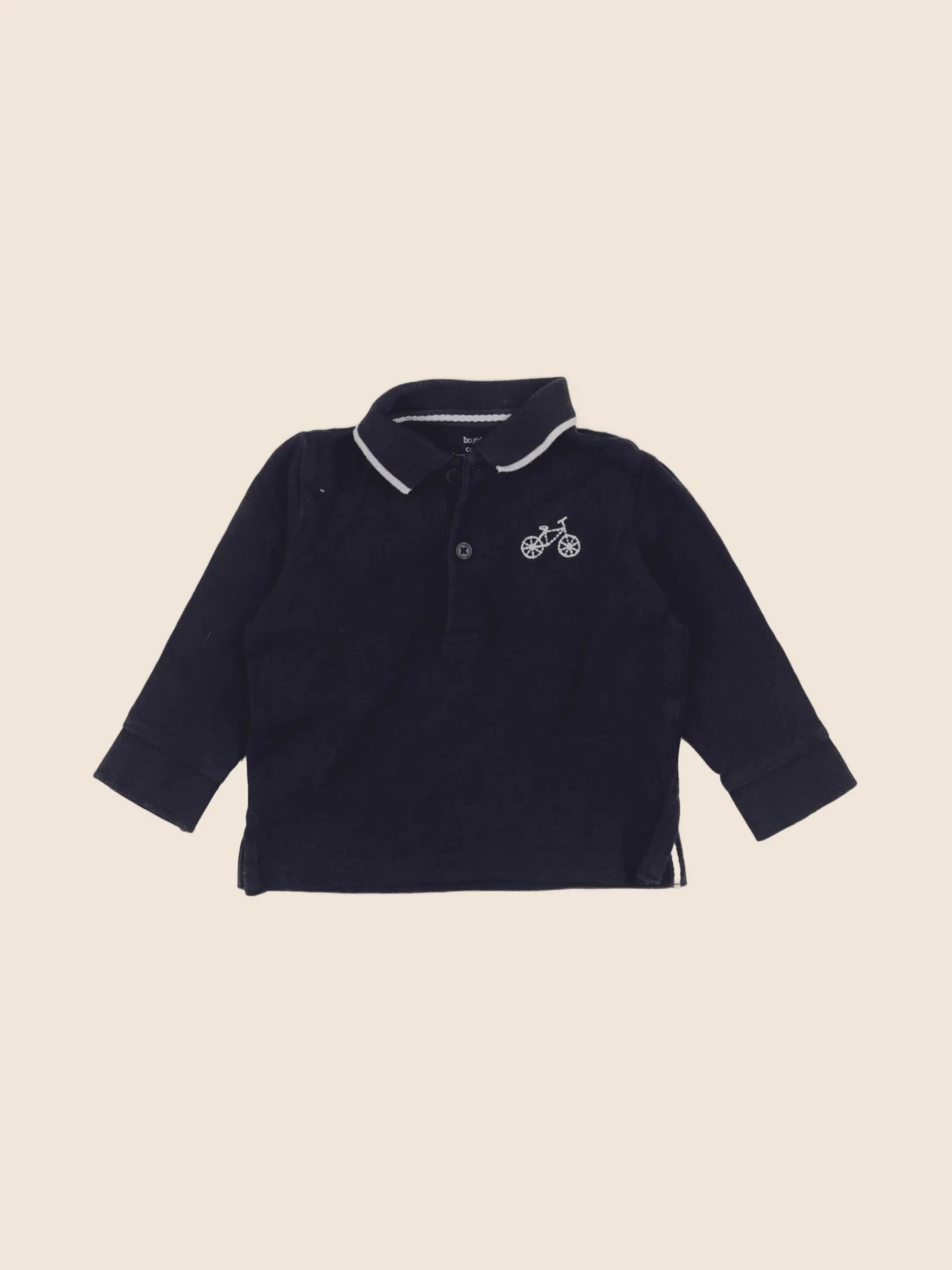 Boutchou - polo bleu - 9 mois