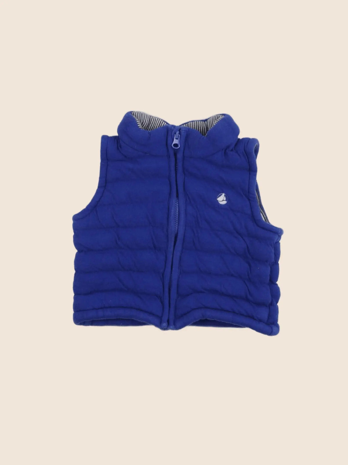 Petit Bateau - doudoune bleu - 6 mois