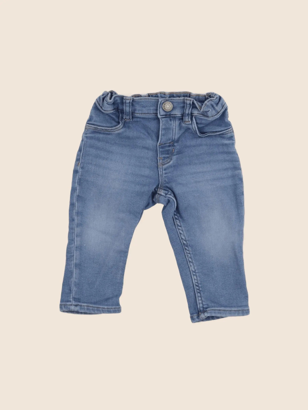 H&M - jegging bleu - 6/9 mois