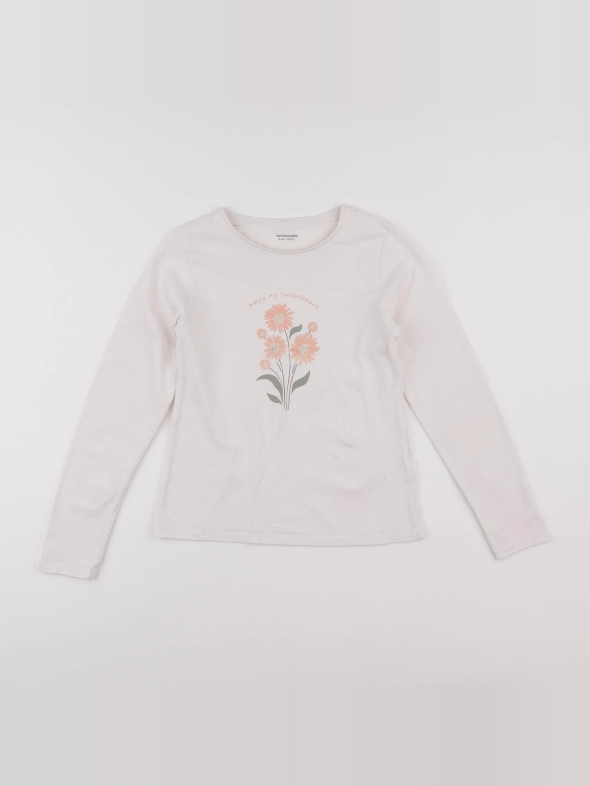 Vertbaudet - tee-shirt blanc - 8 ans