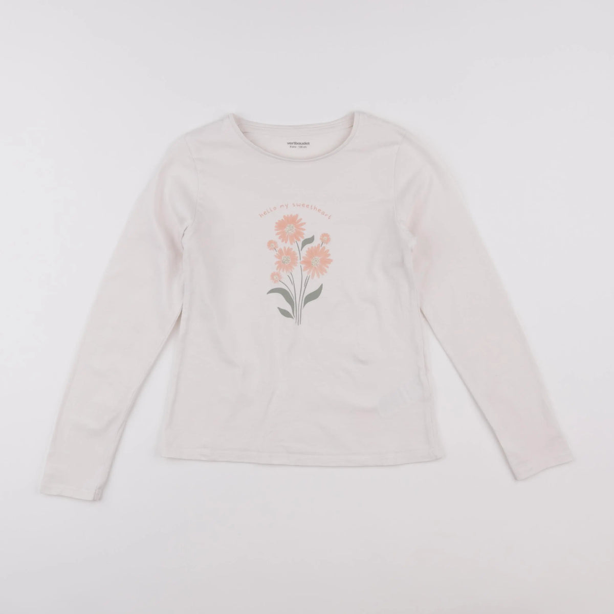 Vertbaudet - tee-shirt blanc - 8 ans