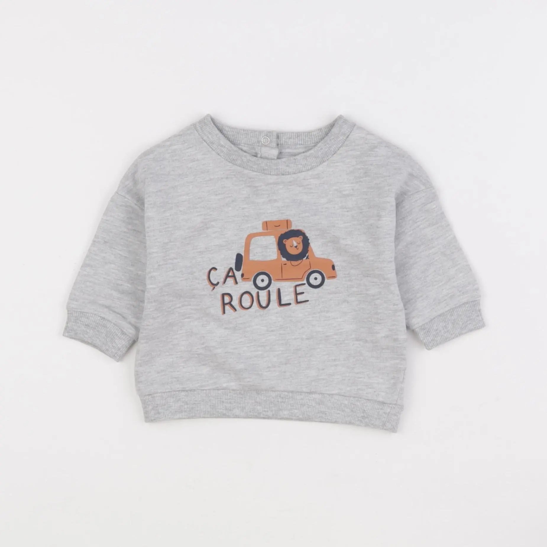 Vertbaudet - sweat gris - 3 mois