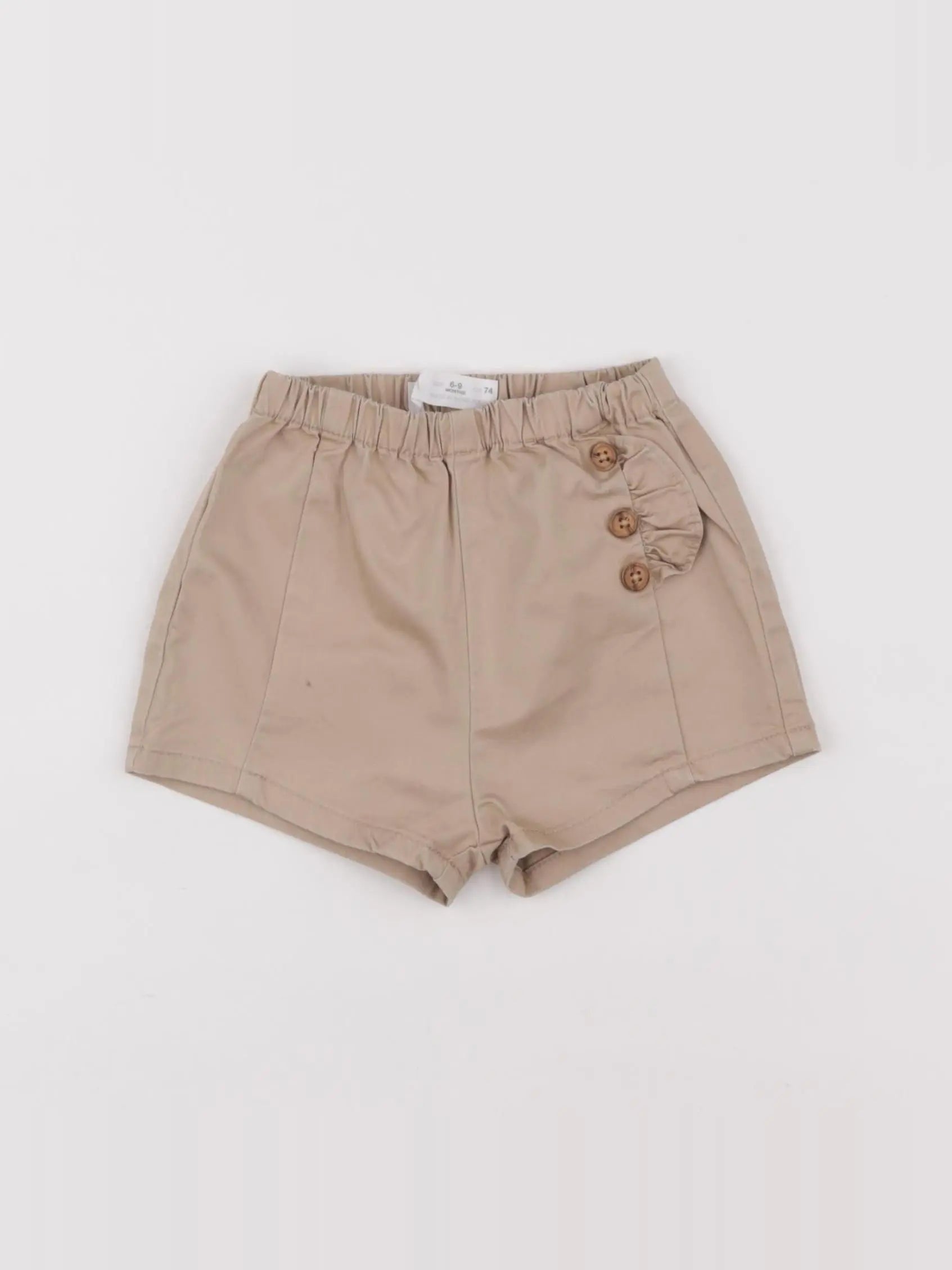 Zara - short marron - 6/9 mois