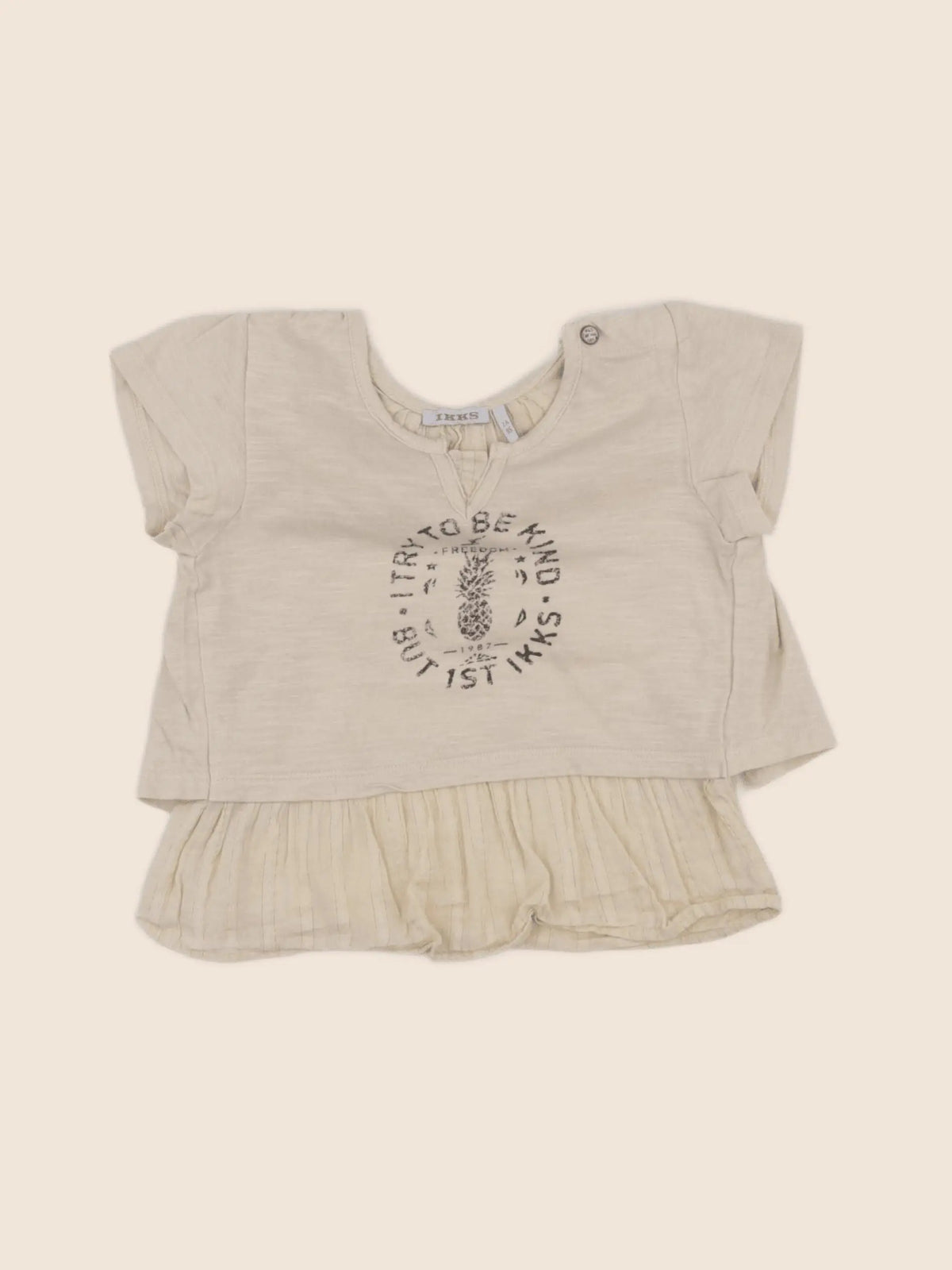 IKKS - tee-shirt jaune - 2 ans