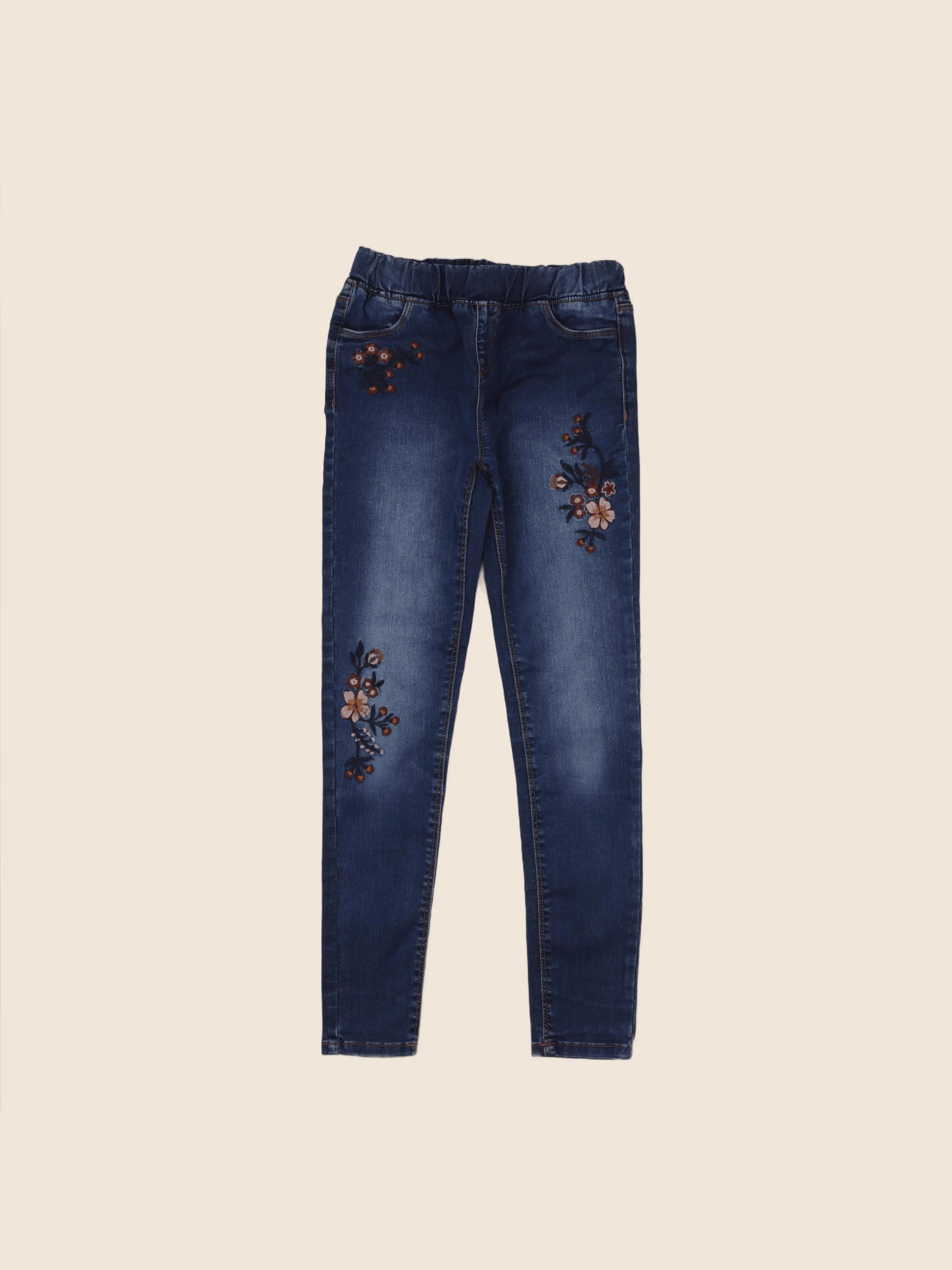 Vertbaudet - jegging coton bleu - 12 ans