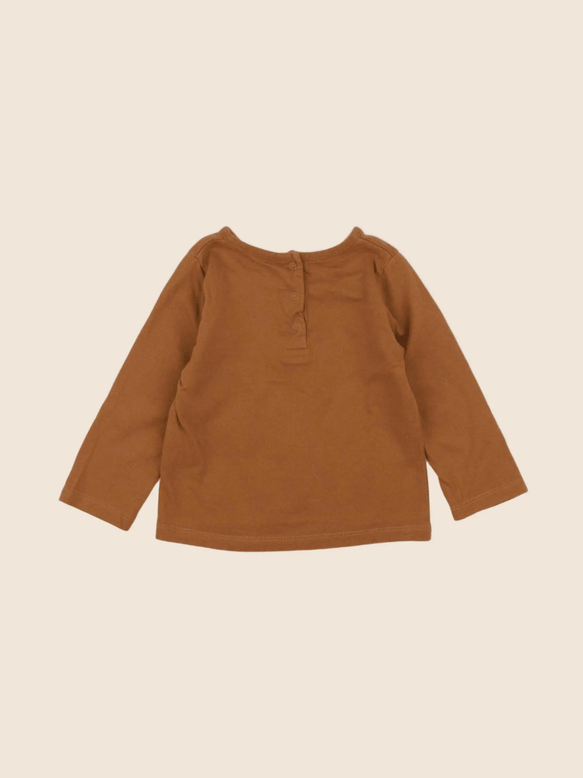 Vertbaudet - tee-shirt marron - 12 mois