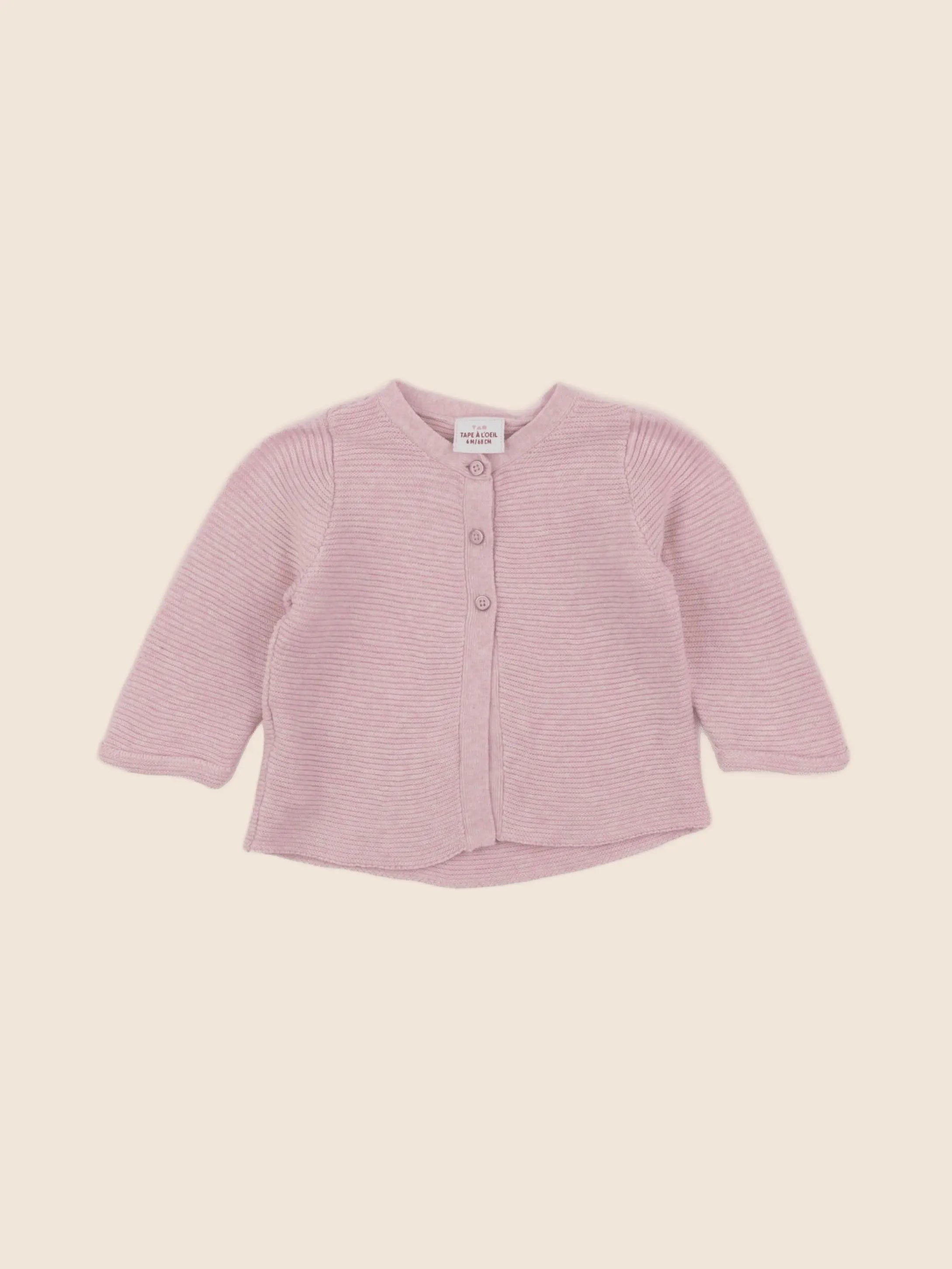 Tape à l'oeil - gilet rose - 6 mois