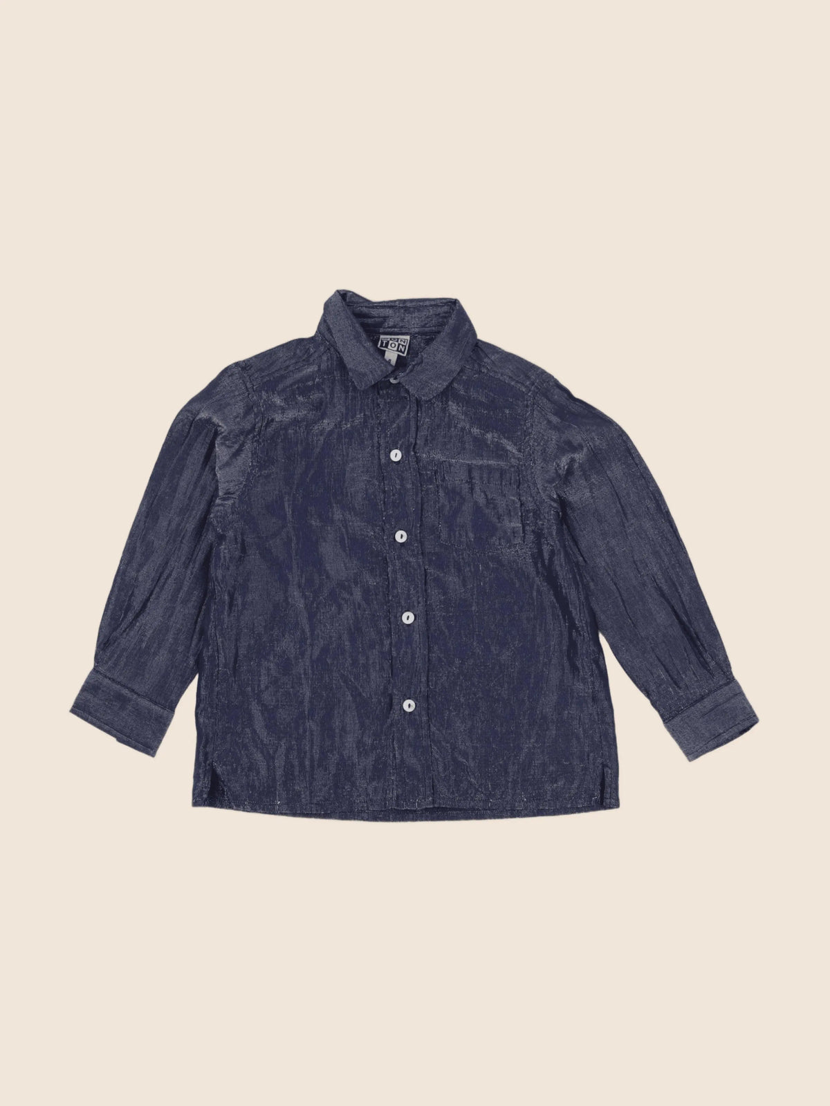 Bonton - chemise bleu, argent - 4 ans
