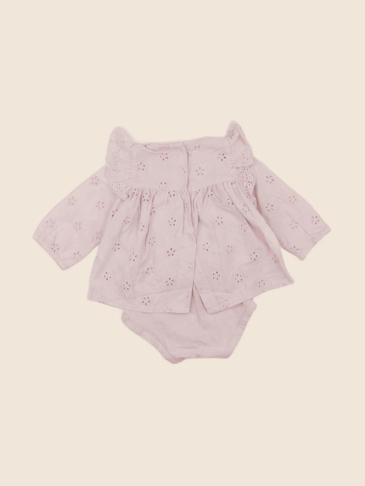 Vertbaudet - body blouse rose - 6 mois