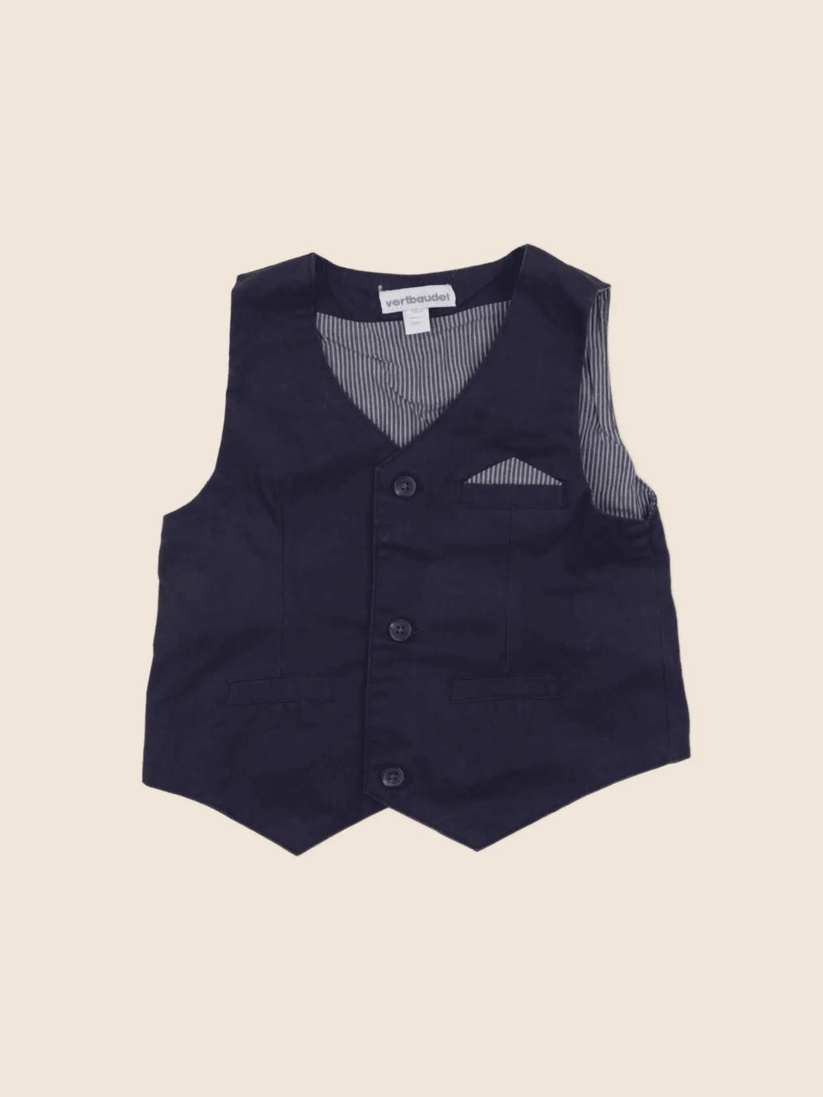 Vertbaudet - gilet bleu - 12 mois