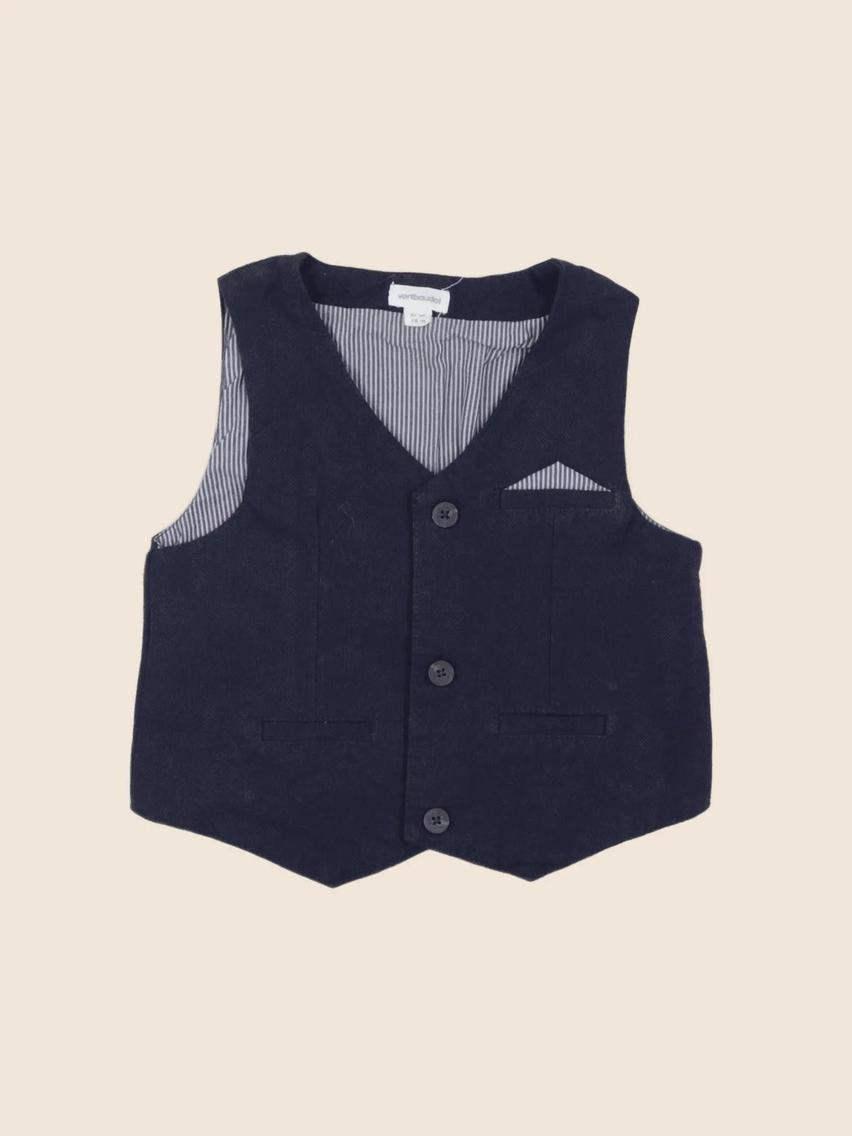 Vertbaudet - gilet bleu - 18 mois