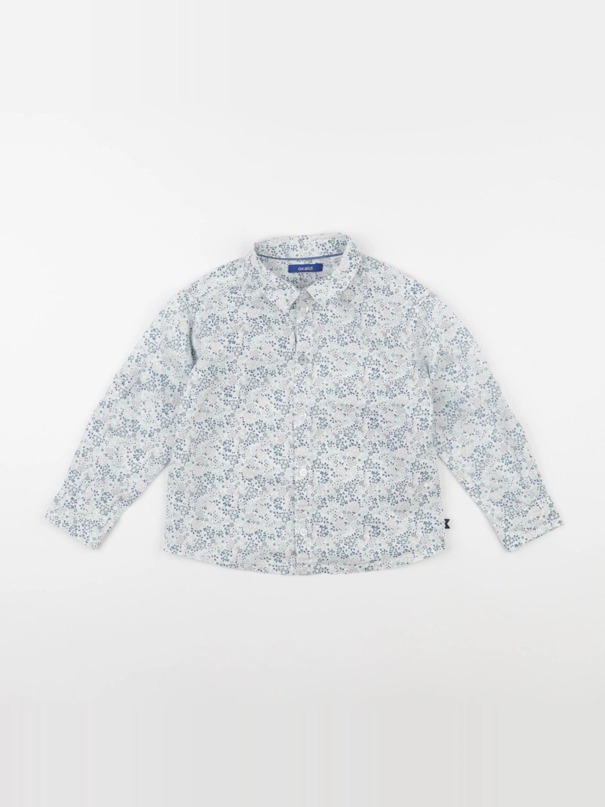 Okaidi - chemise bleu, vert - 3 ans