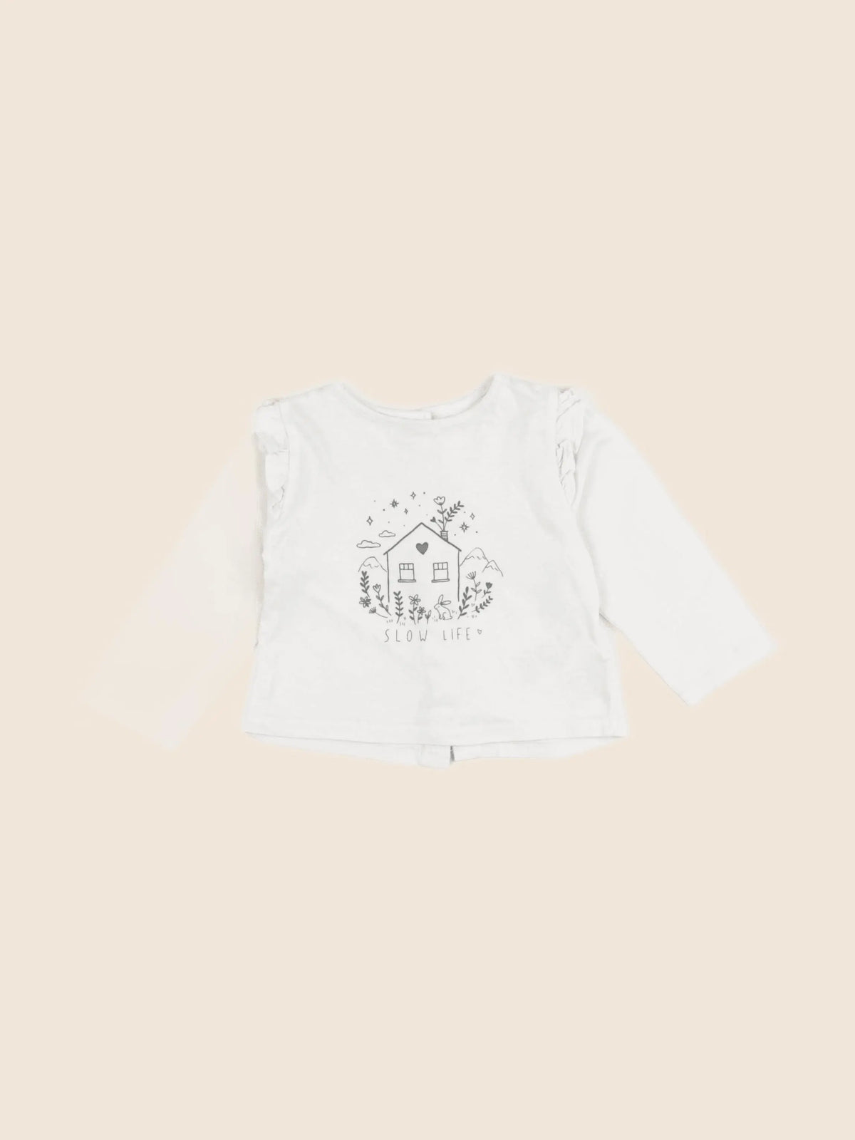Vertbaudet - tee-shirt beige - 9 mois