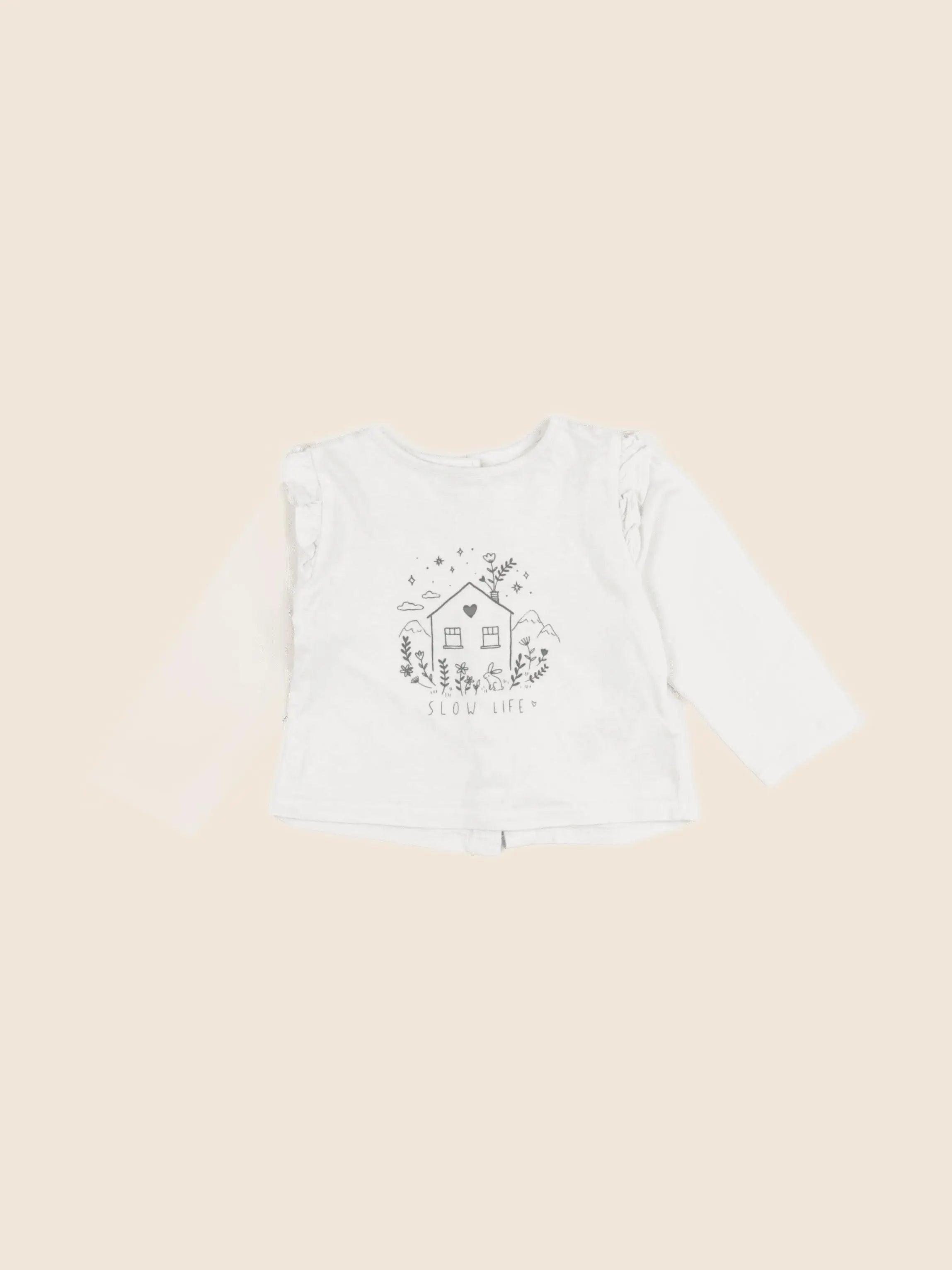 Vertbaudet - tee-shirt beige - 9 mois