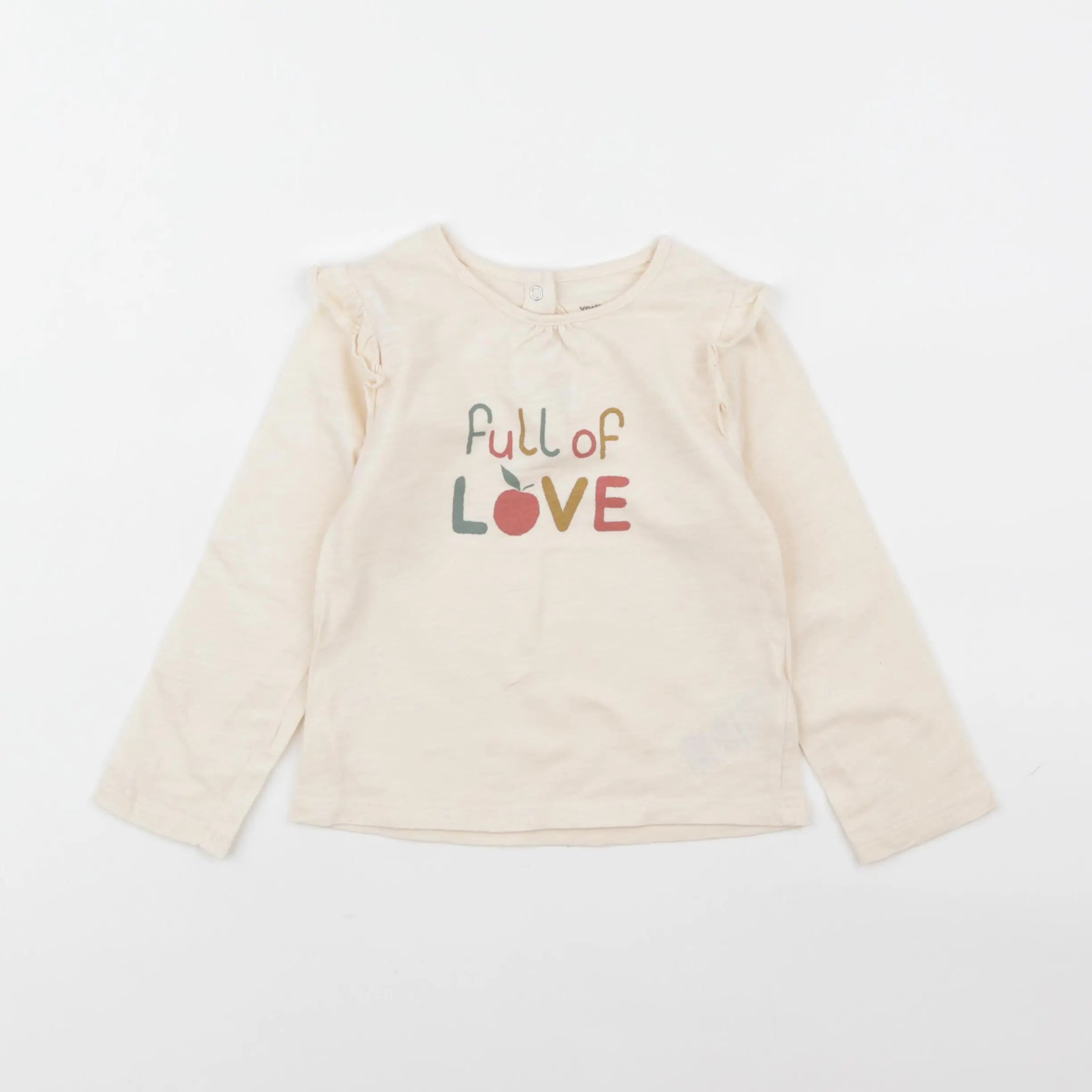 Vertbaudet - tee-shirt beige - 24 mois