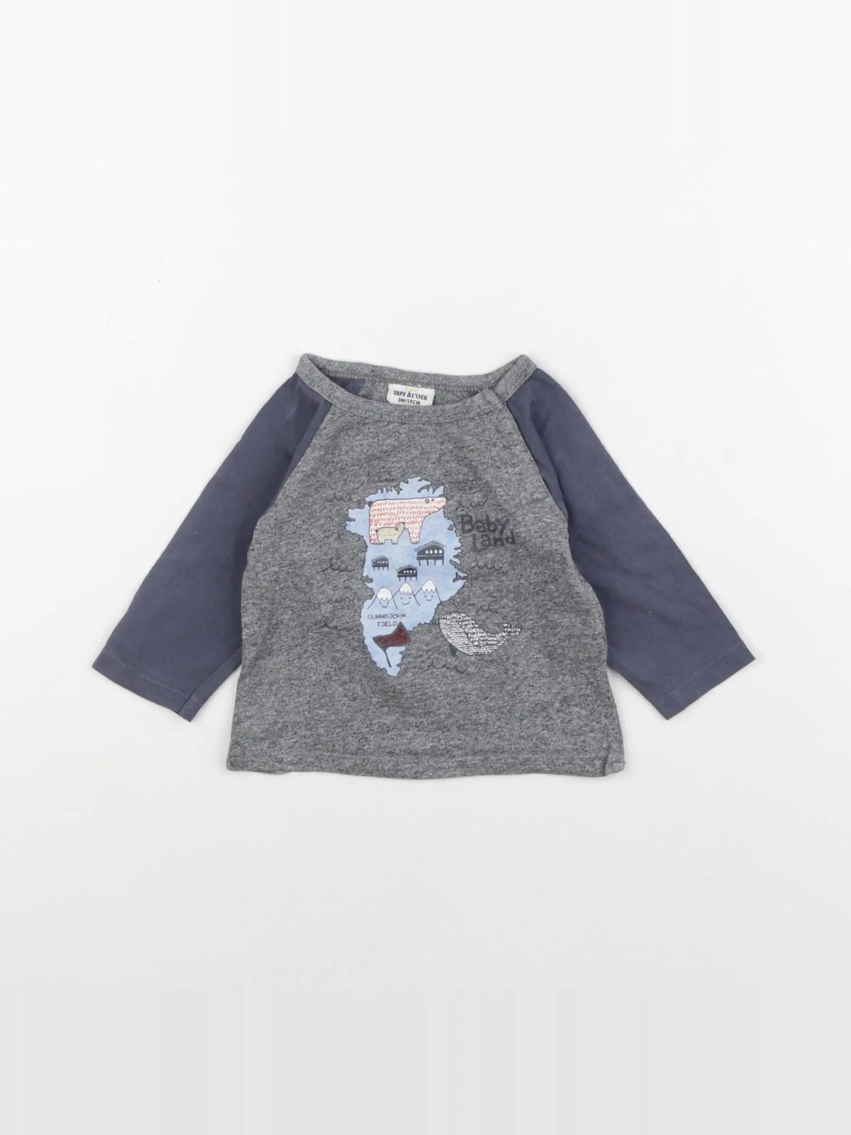 Tape à l'oeil - tee-shirt gris - 3 mois