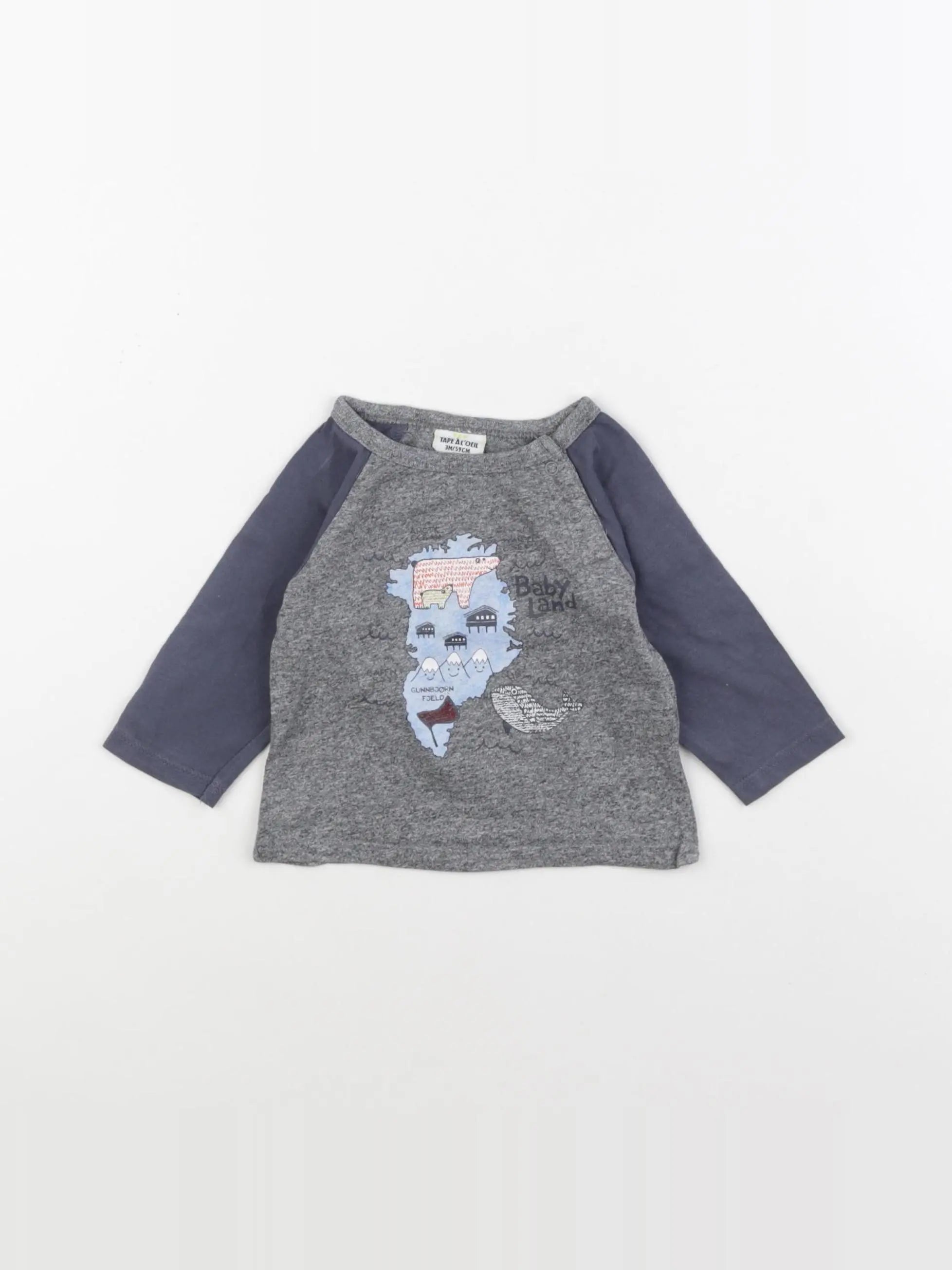 Tape à l'oeil - tee-shirt gris - 3 mois