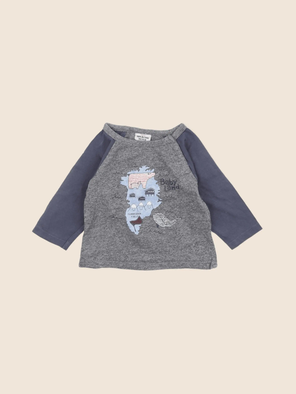 Tape à l'oeil - tee-shirt gris - 3 mois