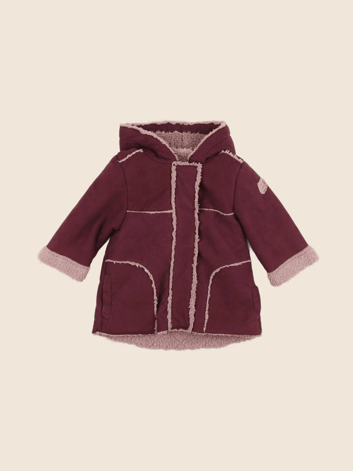Vertbaudet - manteau rouge - 12 mois