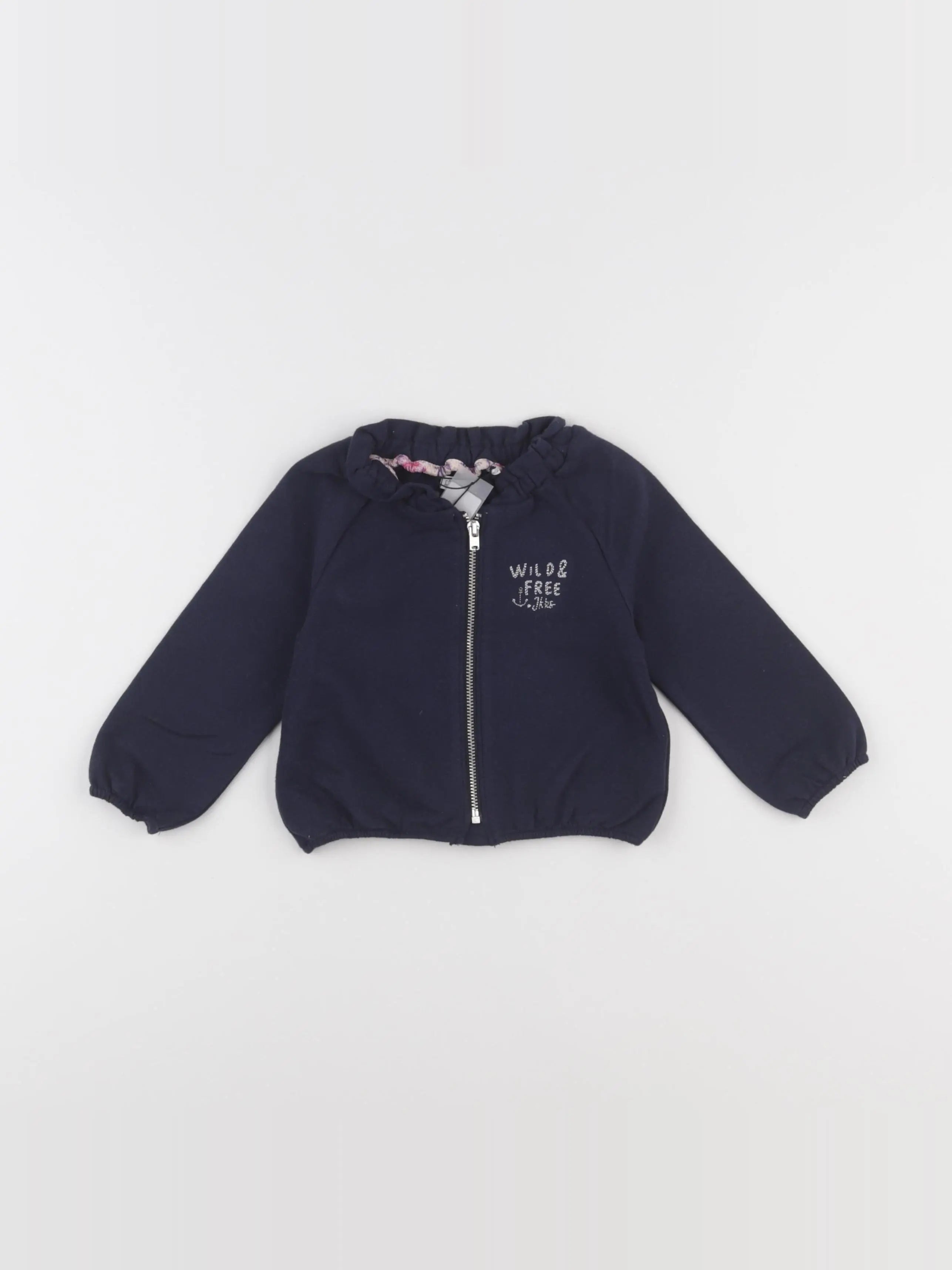 IKKS - sweat bleu - 12 mois