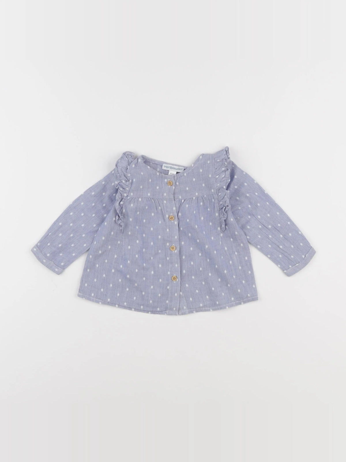 Vertbaudet - blouse bleu - 6 mois