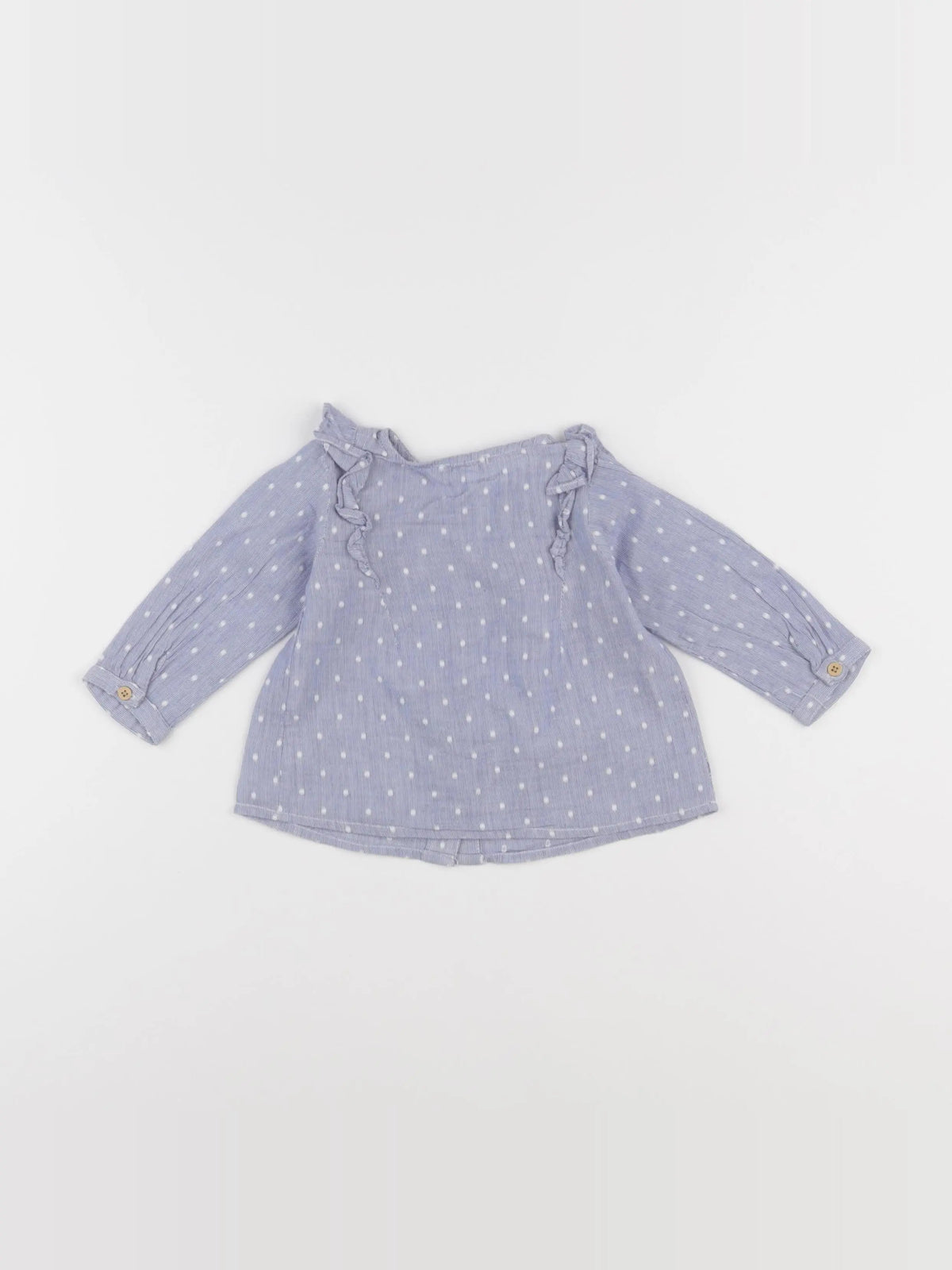 Vertbaudet - blouse bleu - 6 mois