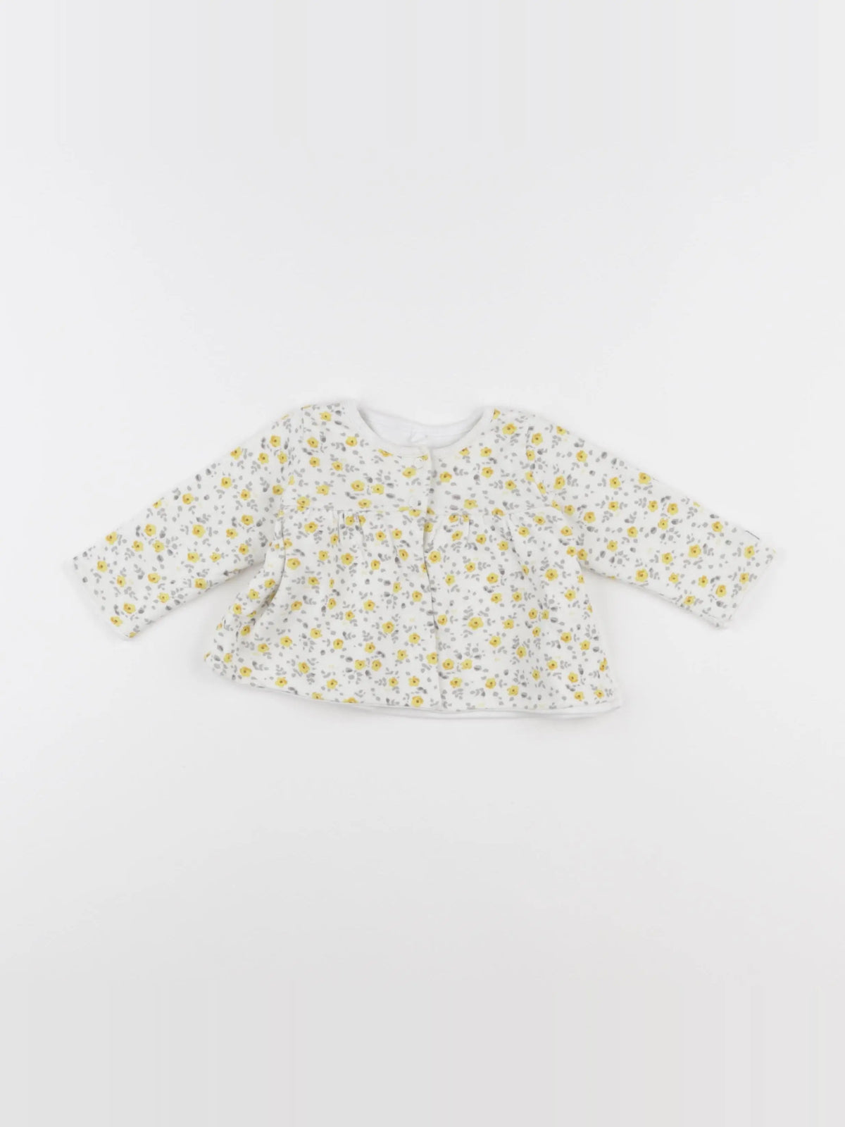 Petit Bateau - gilet blanc - 6 mois
