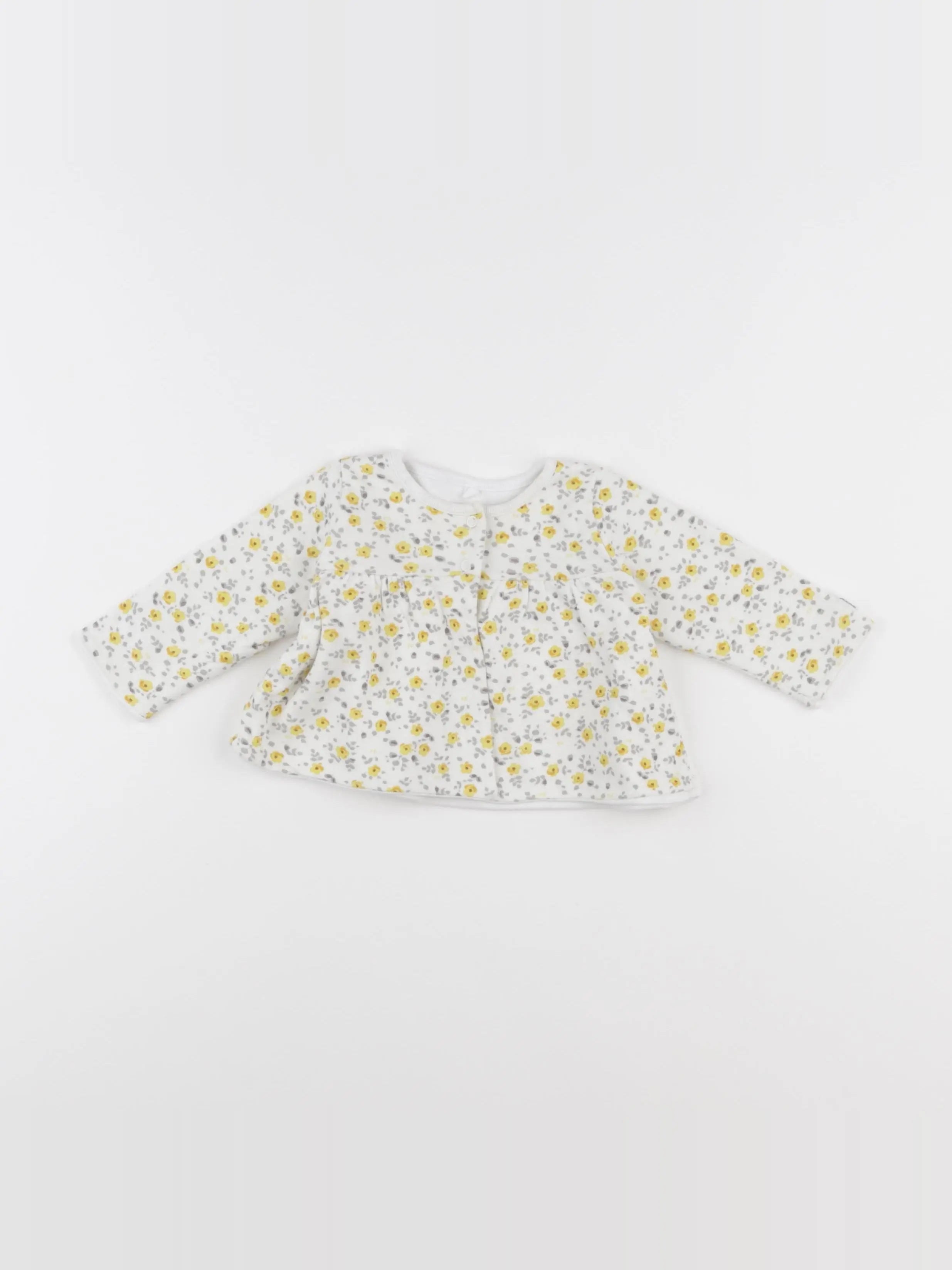 Petit Bateau - gilet blanc - 6 mois