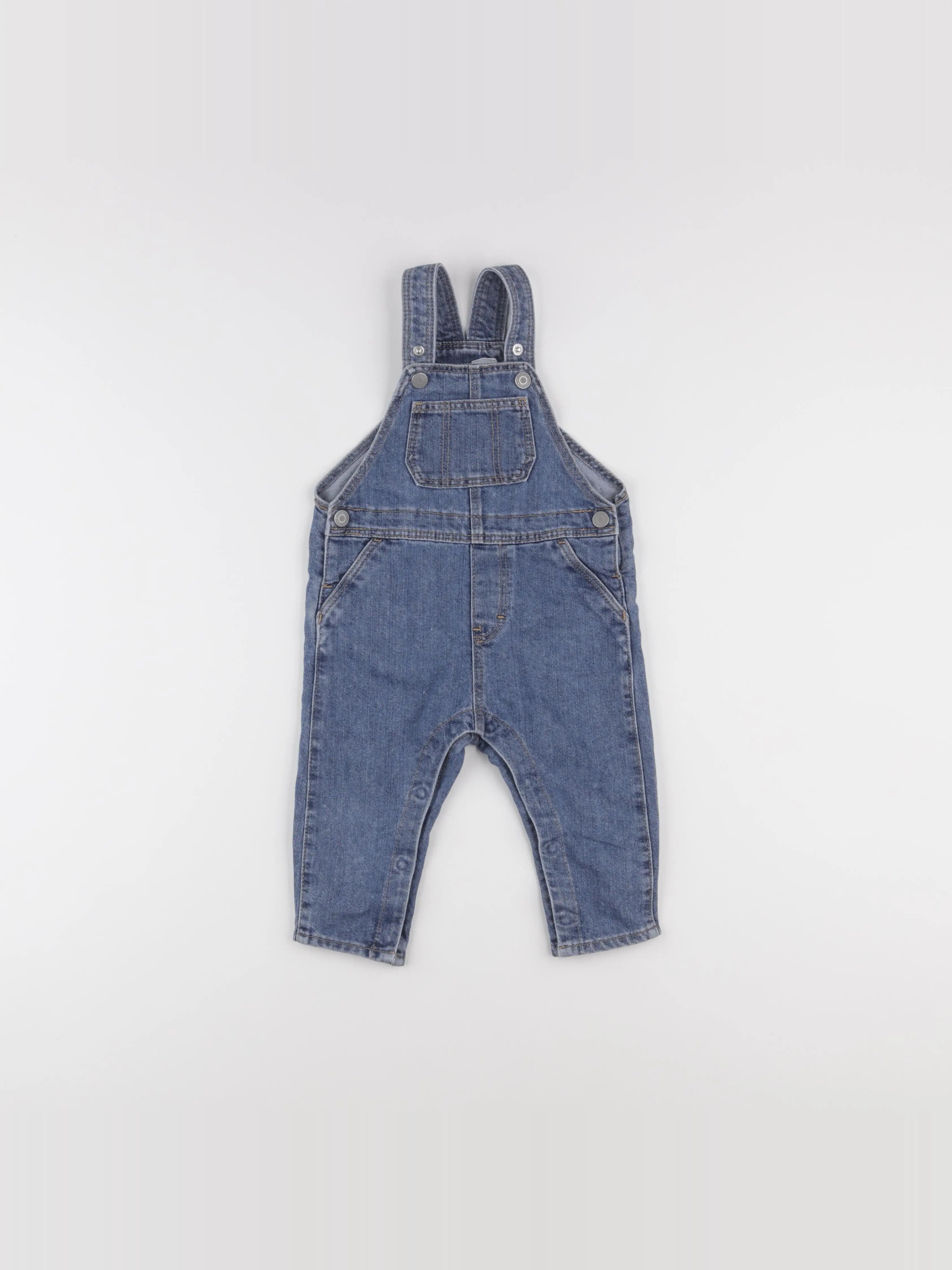 H&M - salopette bleu - 9/12 mois