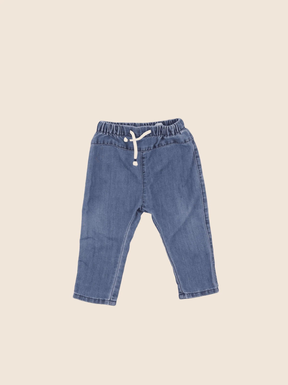 H&M - jean bleu - 9/12 mois