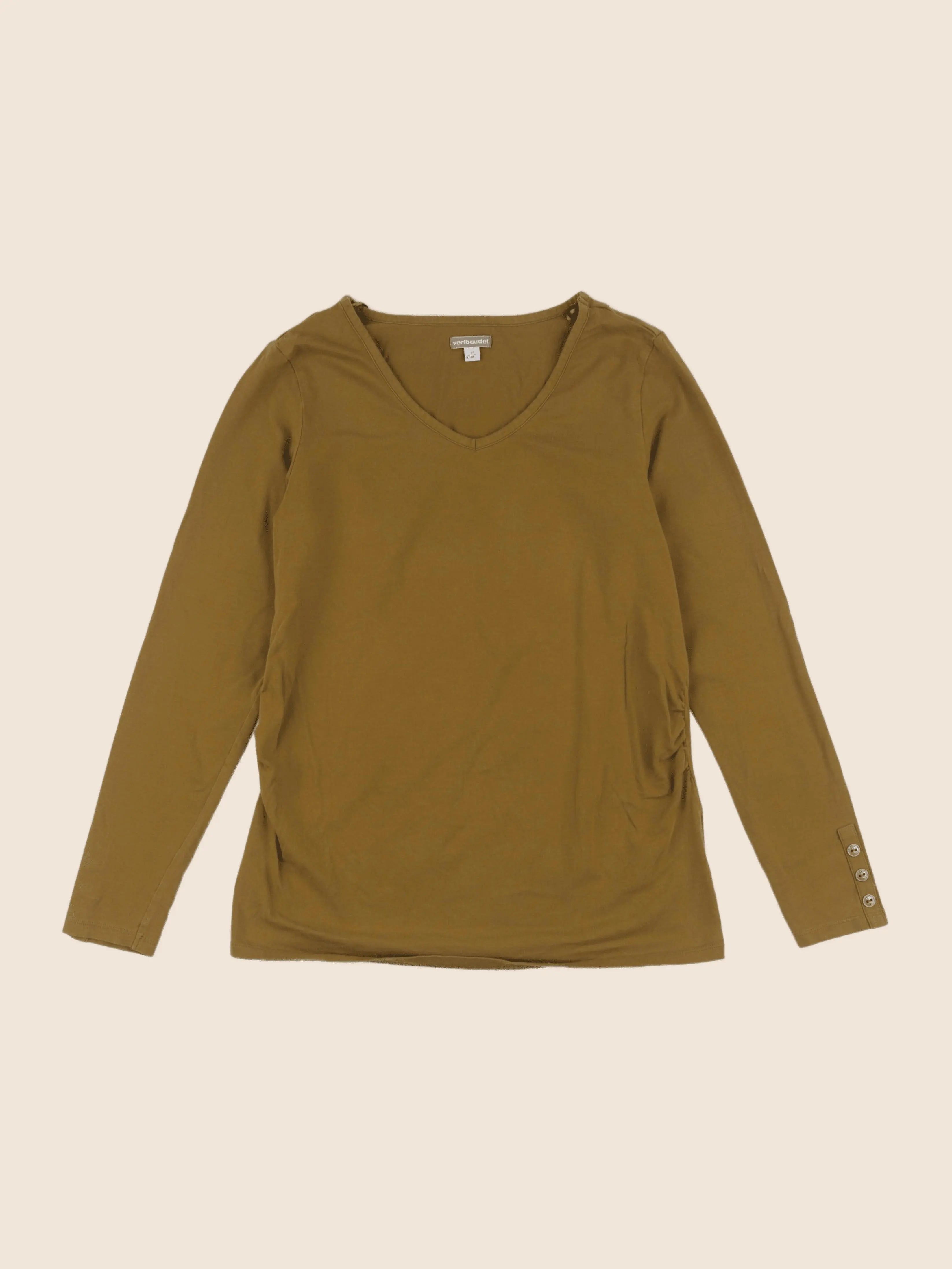 Vertbaudet - tee-shirt grossesse marron - 34 à 36