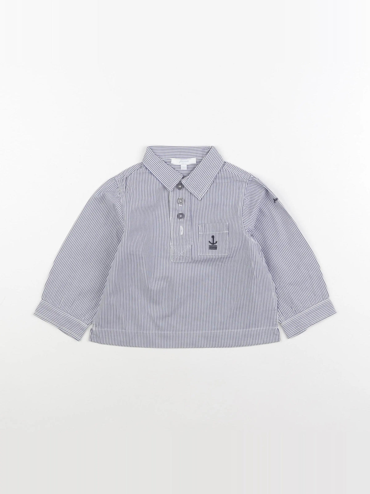 Jacadi - chemise bleu, blanc - 24 mois