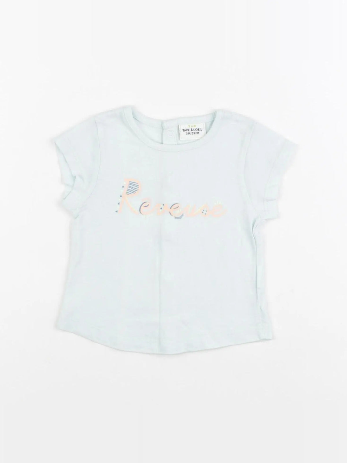 Tape à l'oeil - tee-shirt bleu - 3 mois
