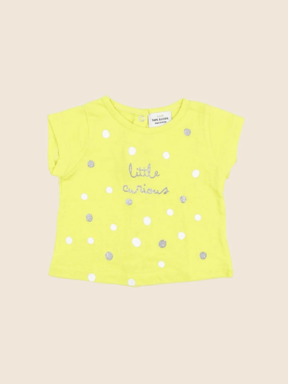 Tape à l'oeil - tee-shirt jaune - 3 mois