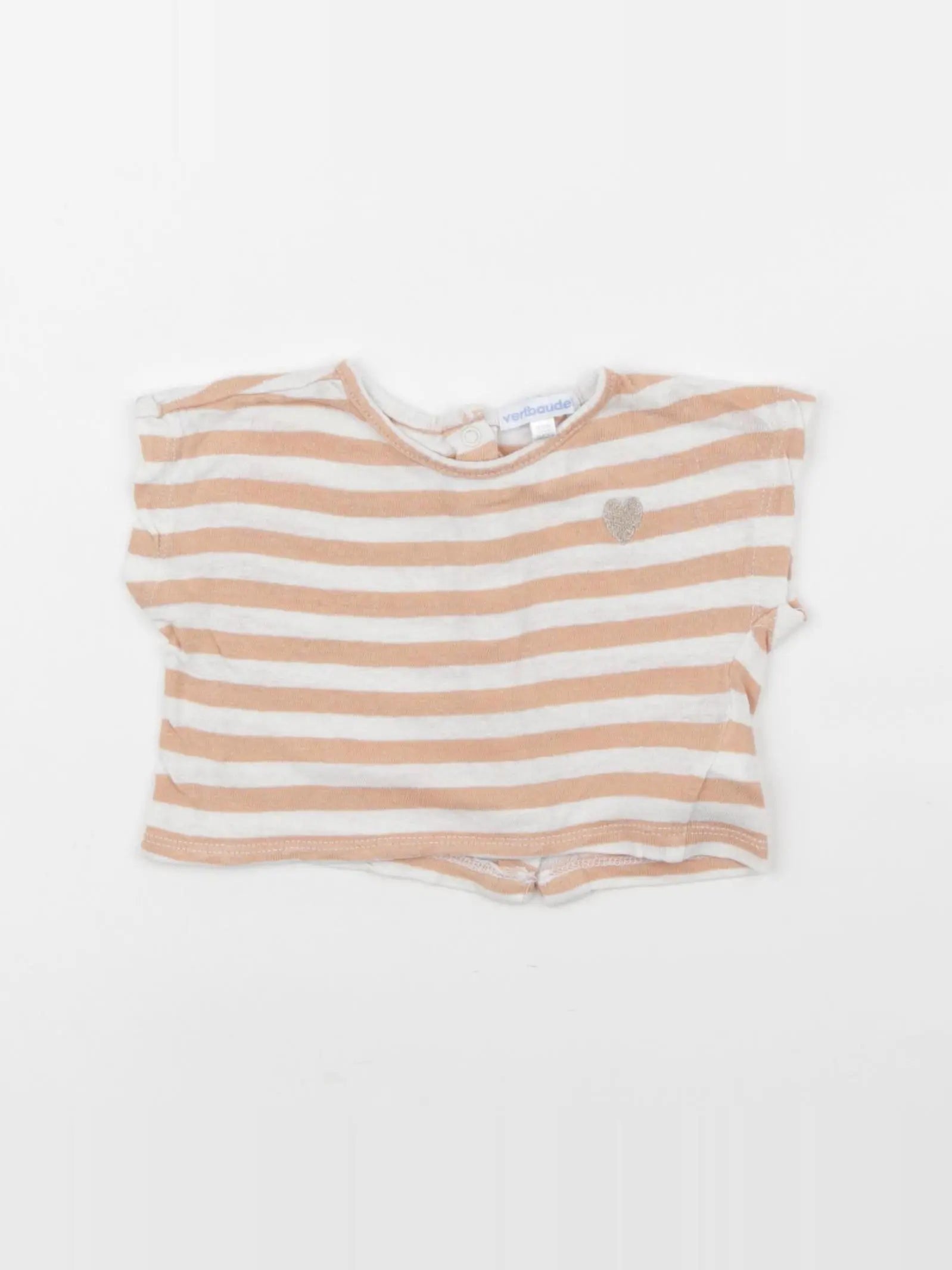 Vertbaudet - tee-shirt orange - 3 mois