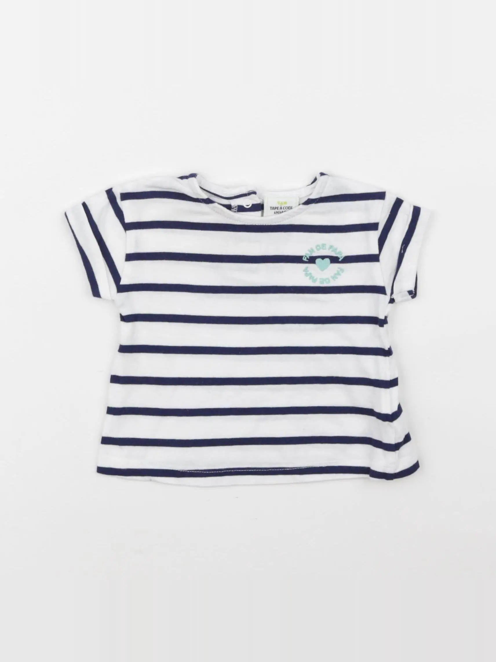 Tape à l'oeil - tee-shirt bleu - 6 mois