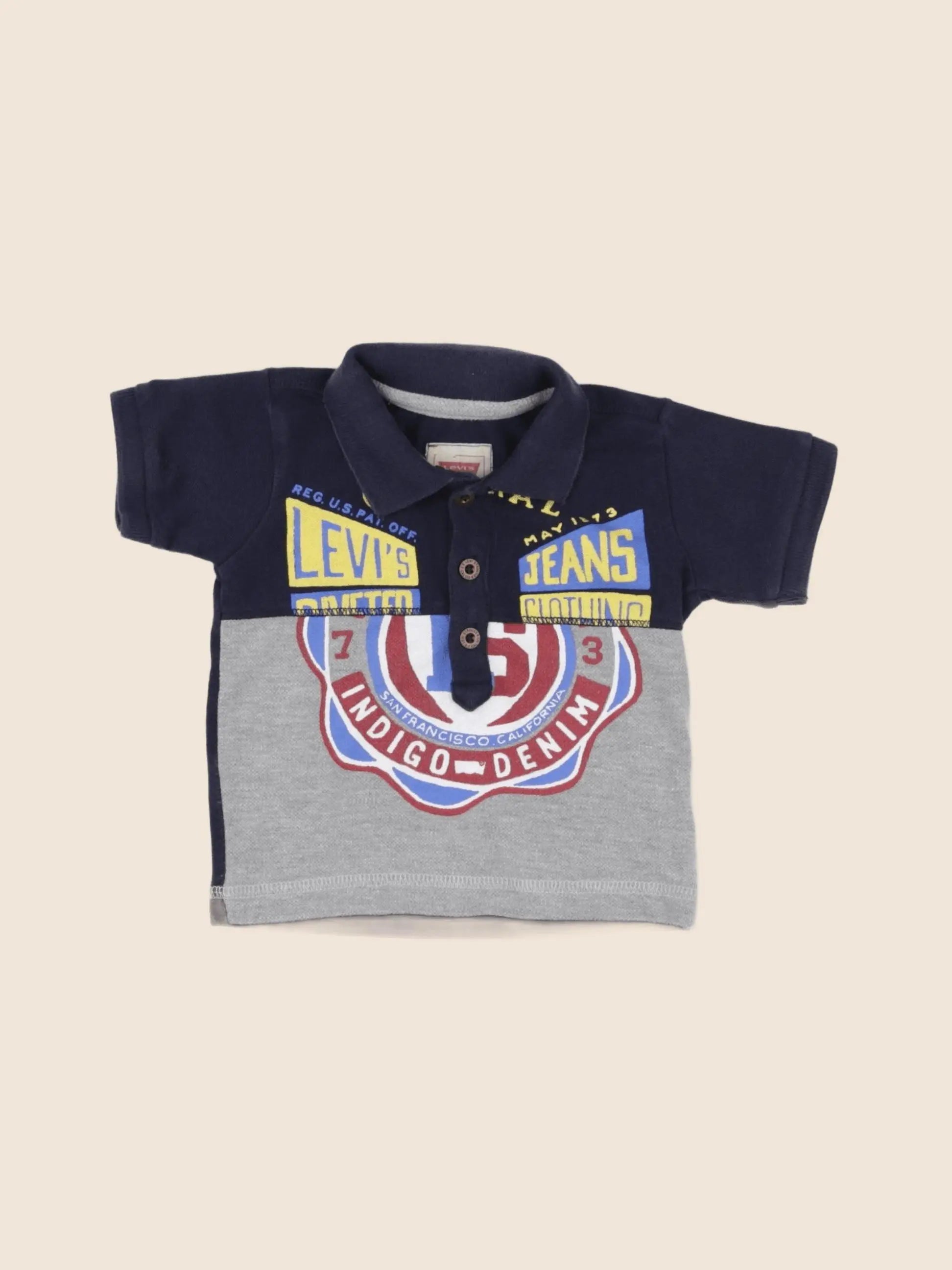 Levi's - polo bleu - 6 mois