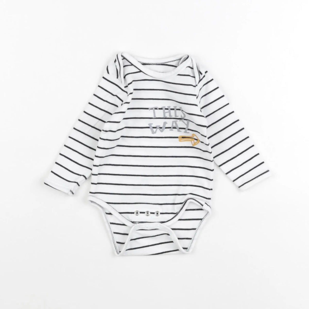 Vertbaudet - body blanc, bleu - 3 mois