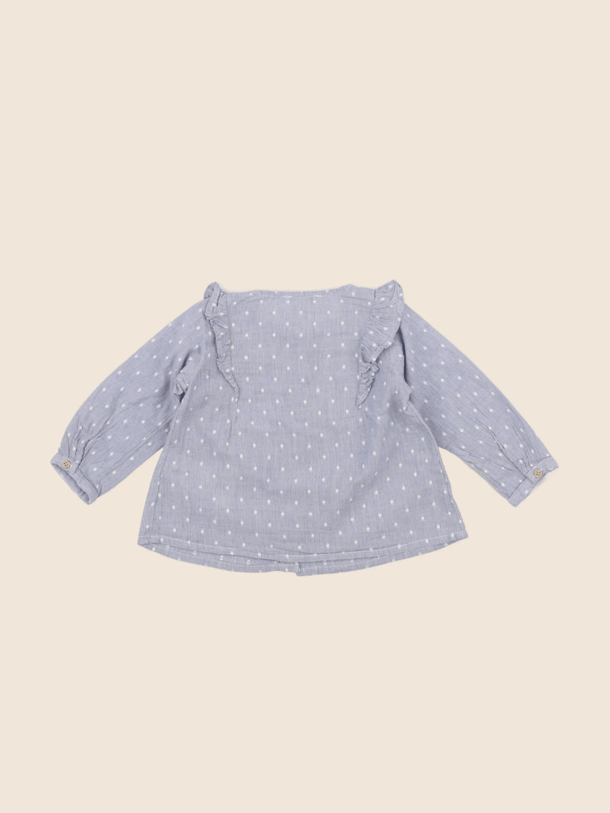 Vertbaudet - blouse bleu - 12 mois