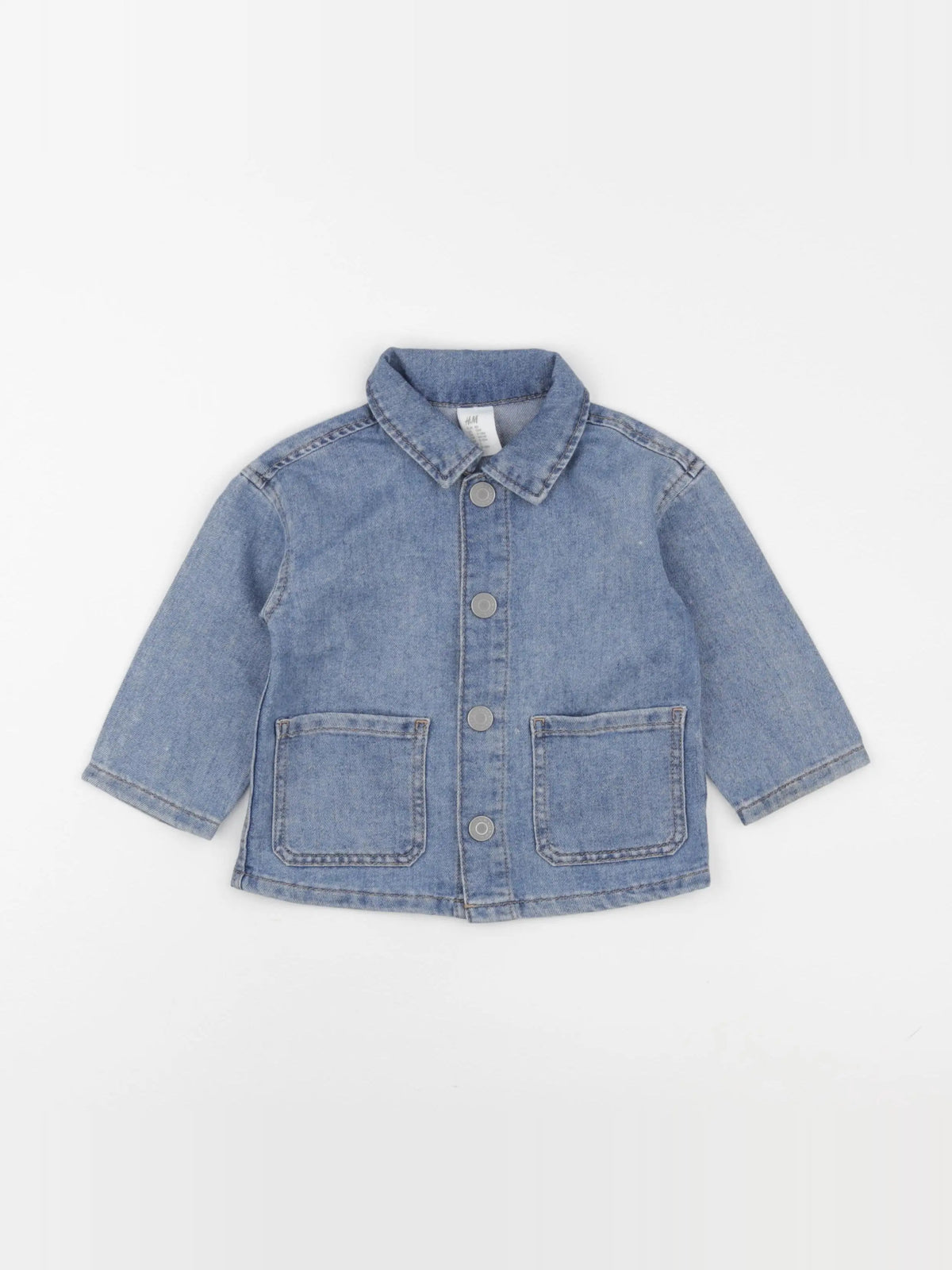H&M - chemise bleu - 9/12 mois